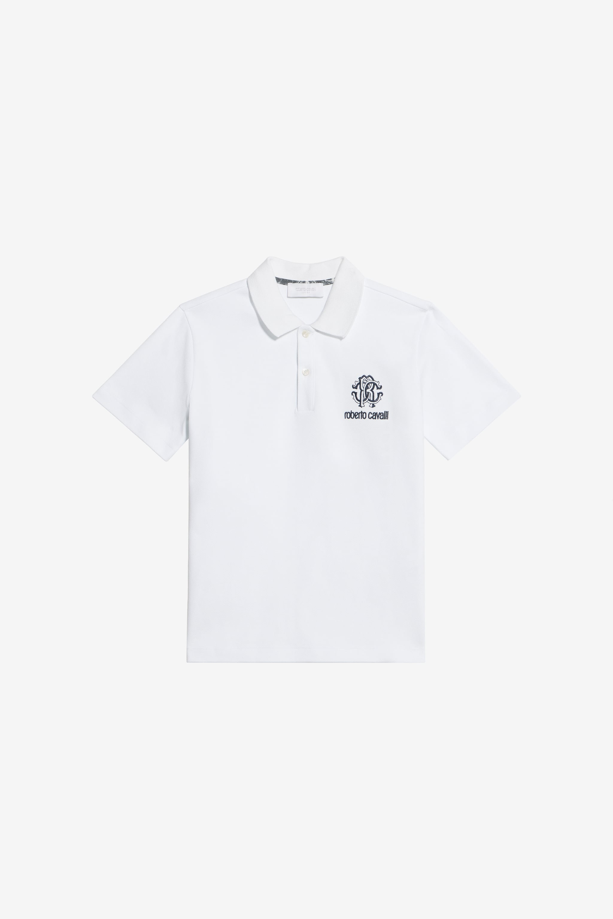Roberto Cavalli White Cotton Polo Shirt | Thumbnail 5