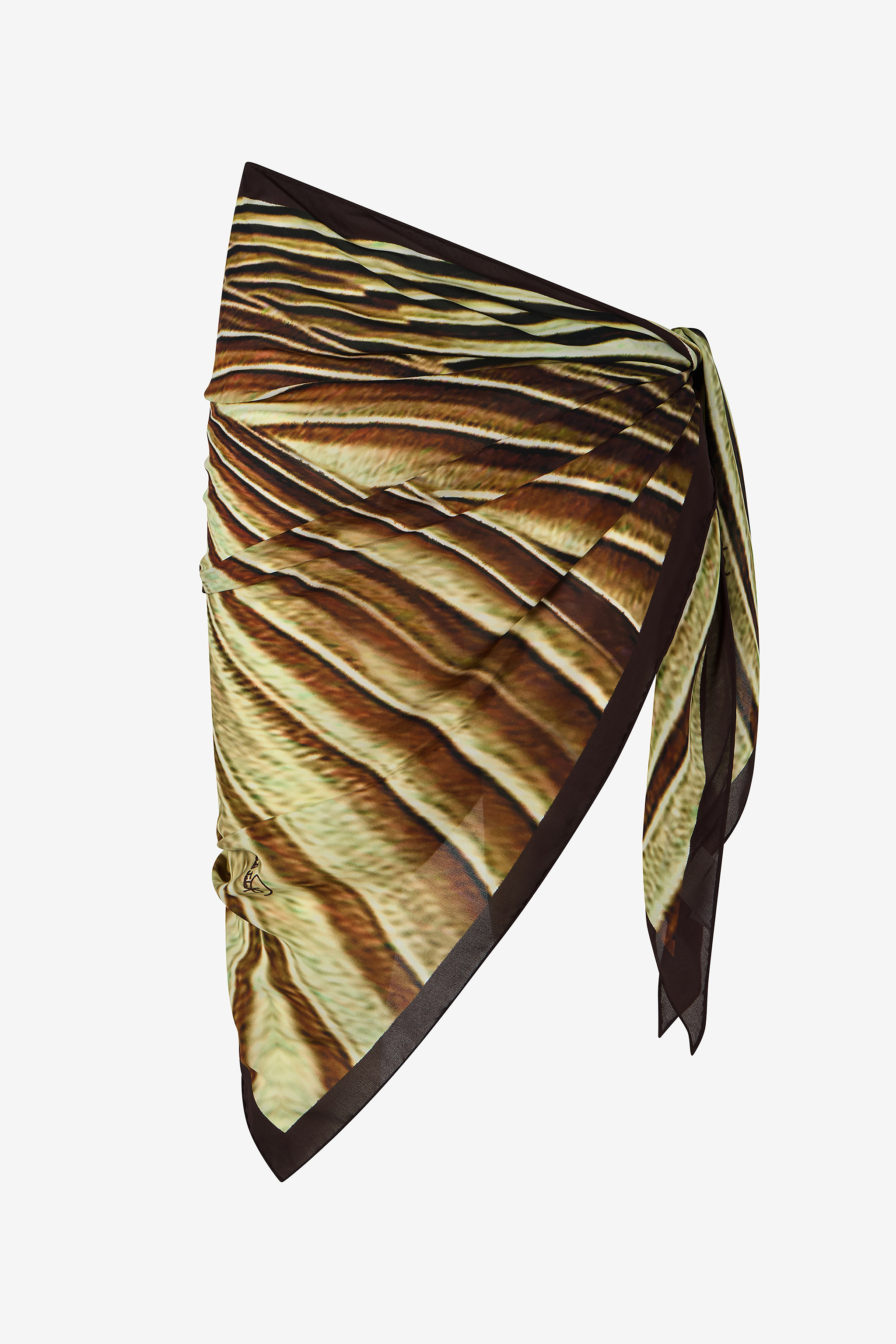 Roberto Cavalli Women's Silk Pareo With Iside Print - Sahara