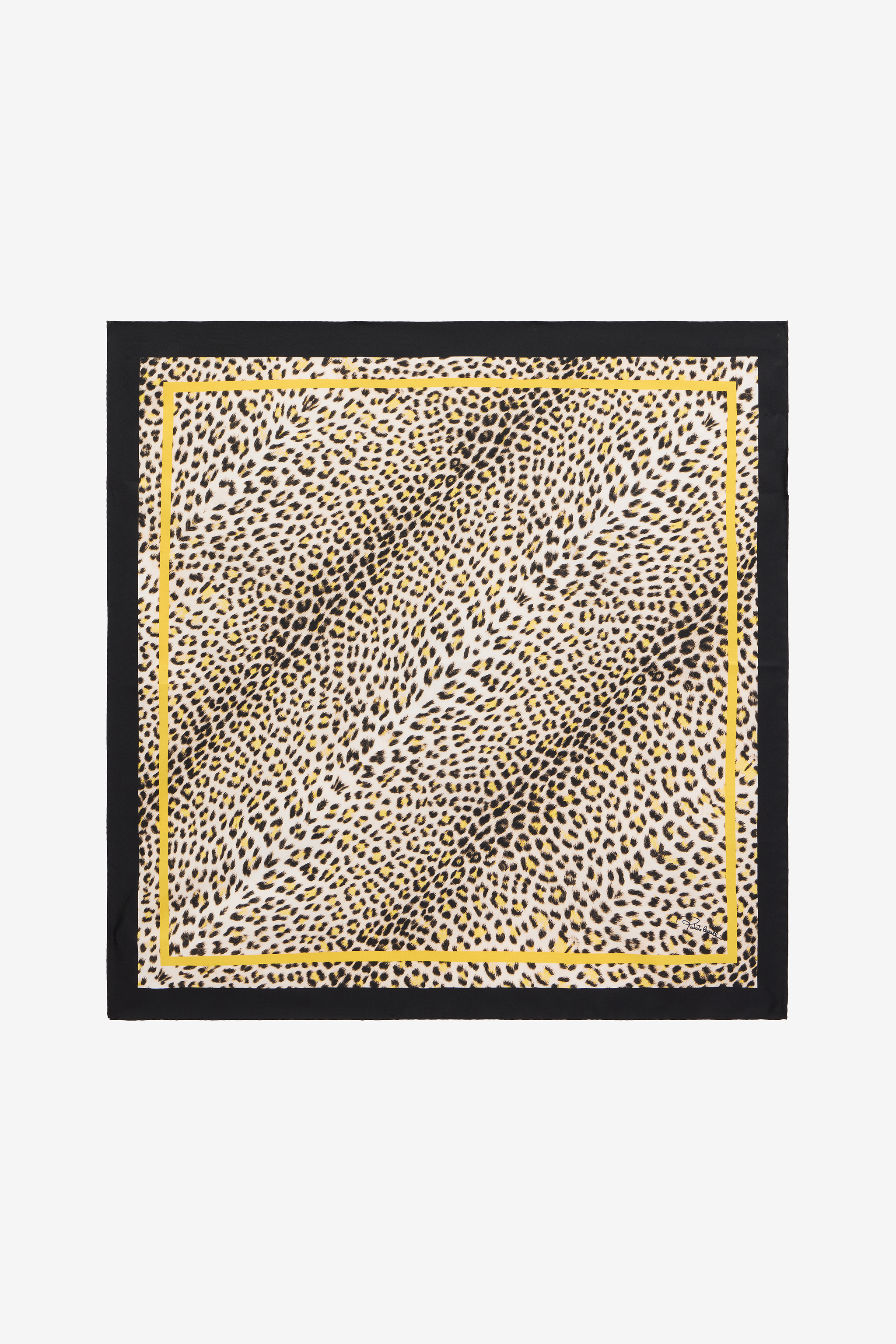 Roberto Cavalli Silk Scarf with Pop Jaguar Print