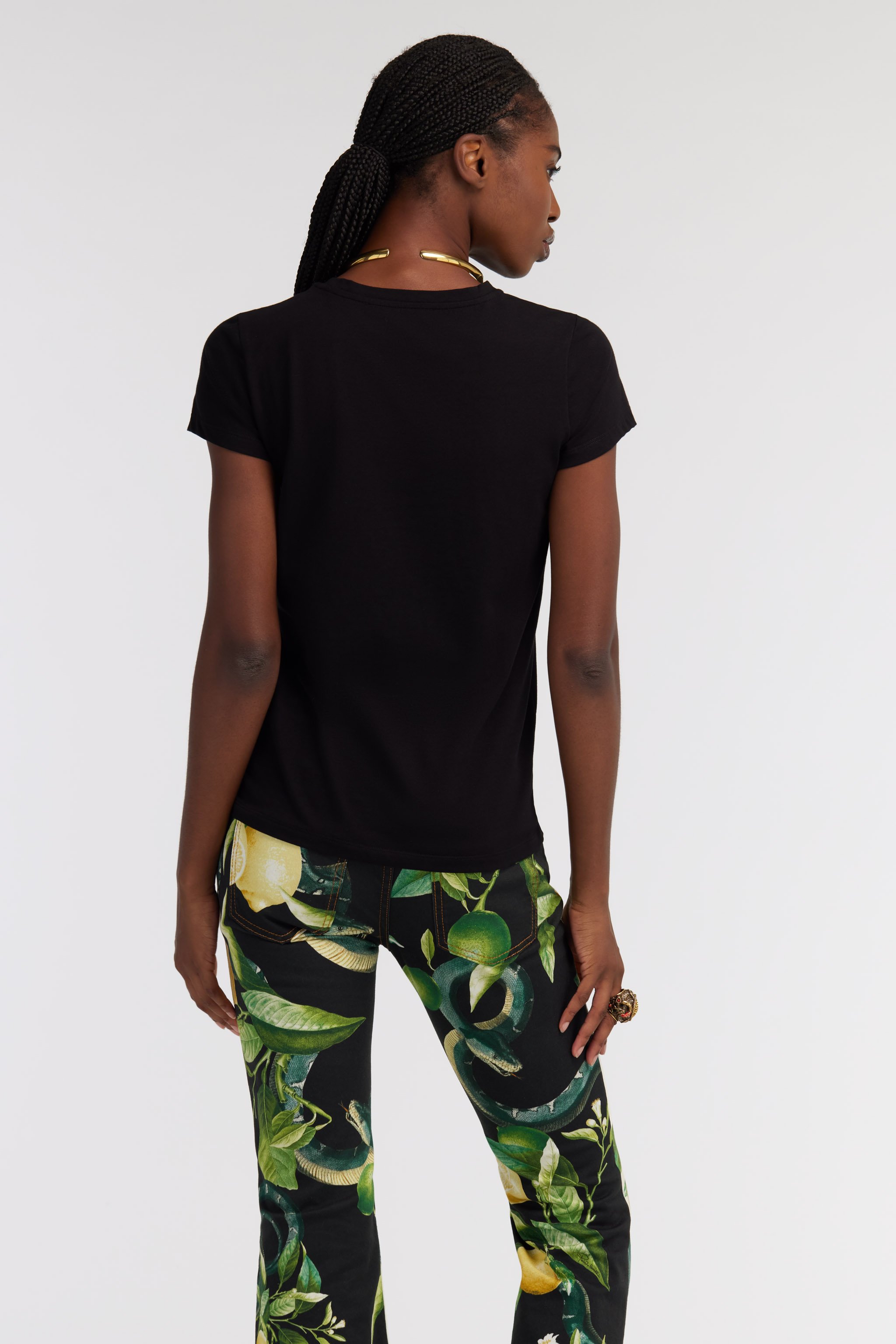 Shop Roberto Cavalli Logo T-shirt In Black