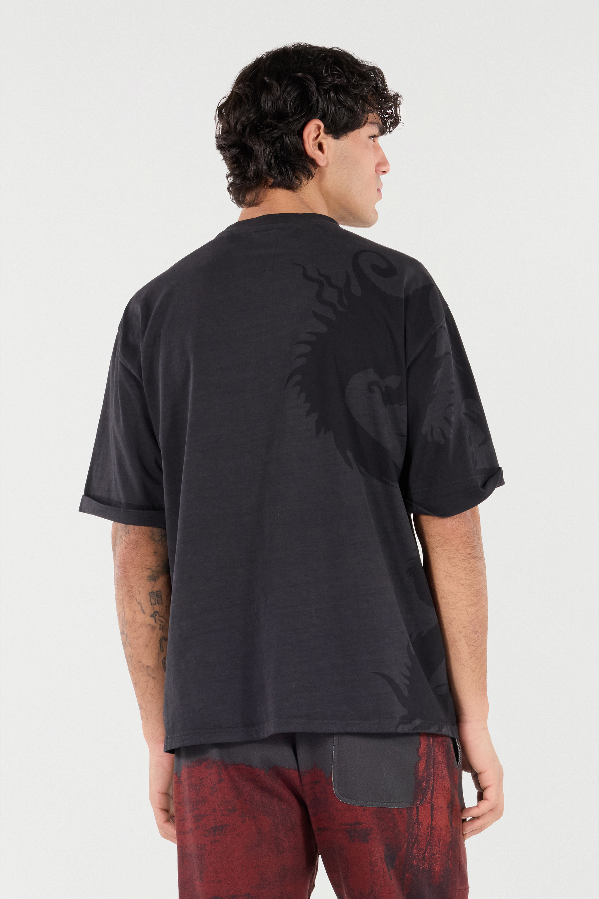Roberto Cavalli T-shirt With Ideogram Rc Monogram In Black