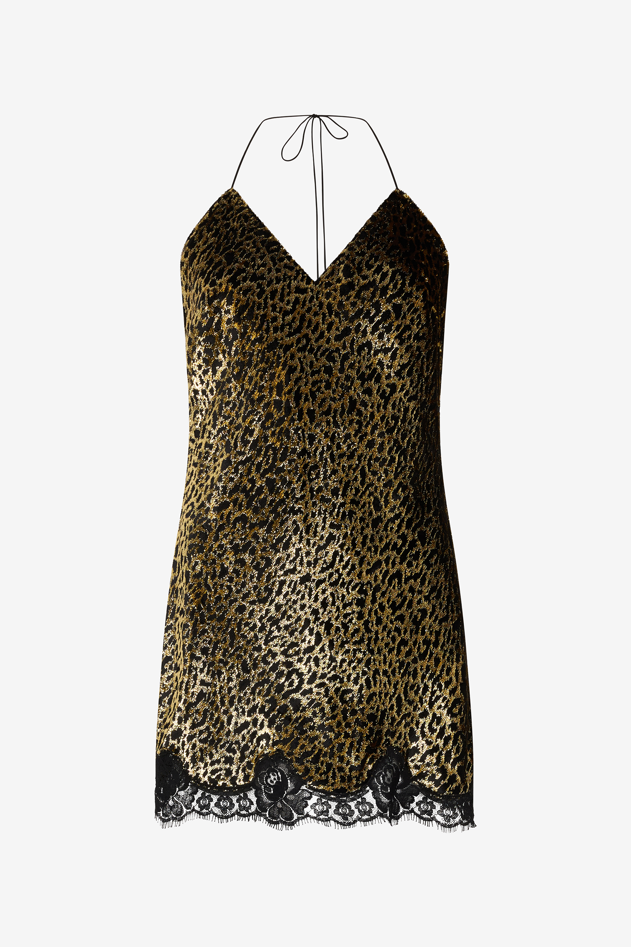 Roberto Cavalli Macro Leopard Print Silk Slip Dress In Multi