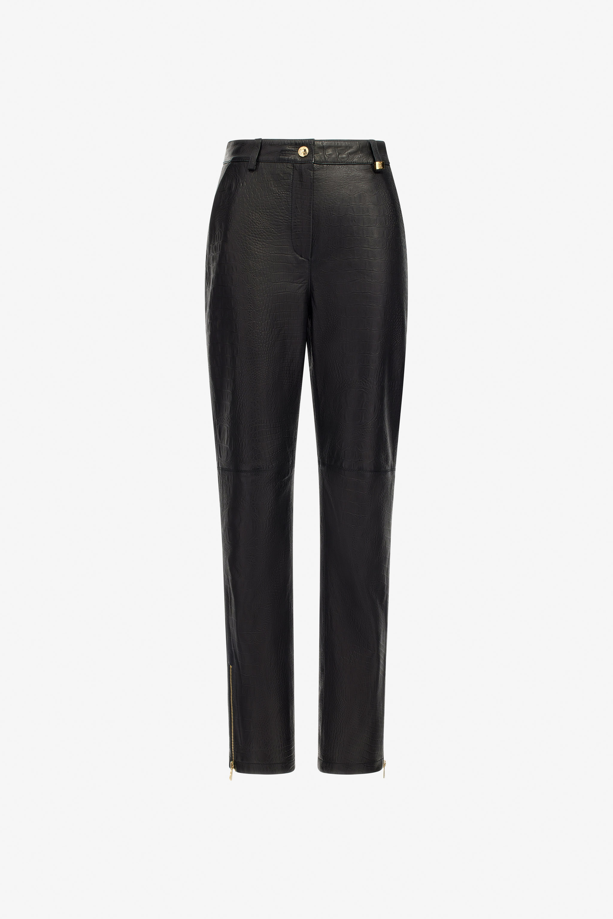 Roberto Cavalli Just Cavalli Leather Pants In Black