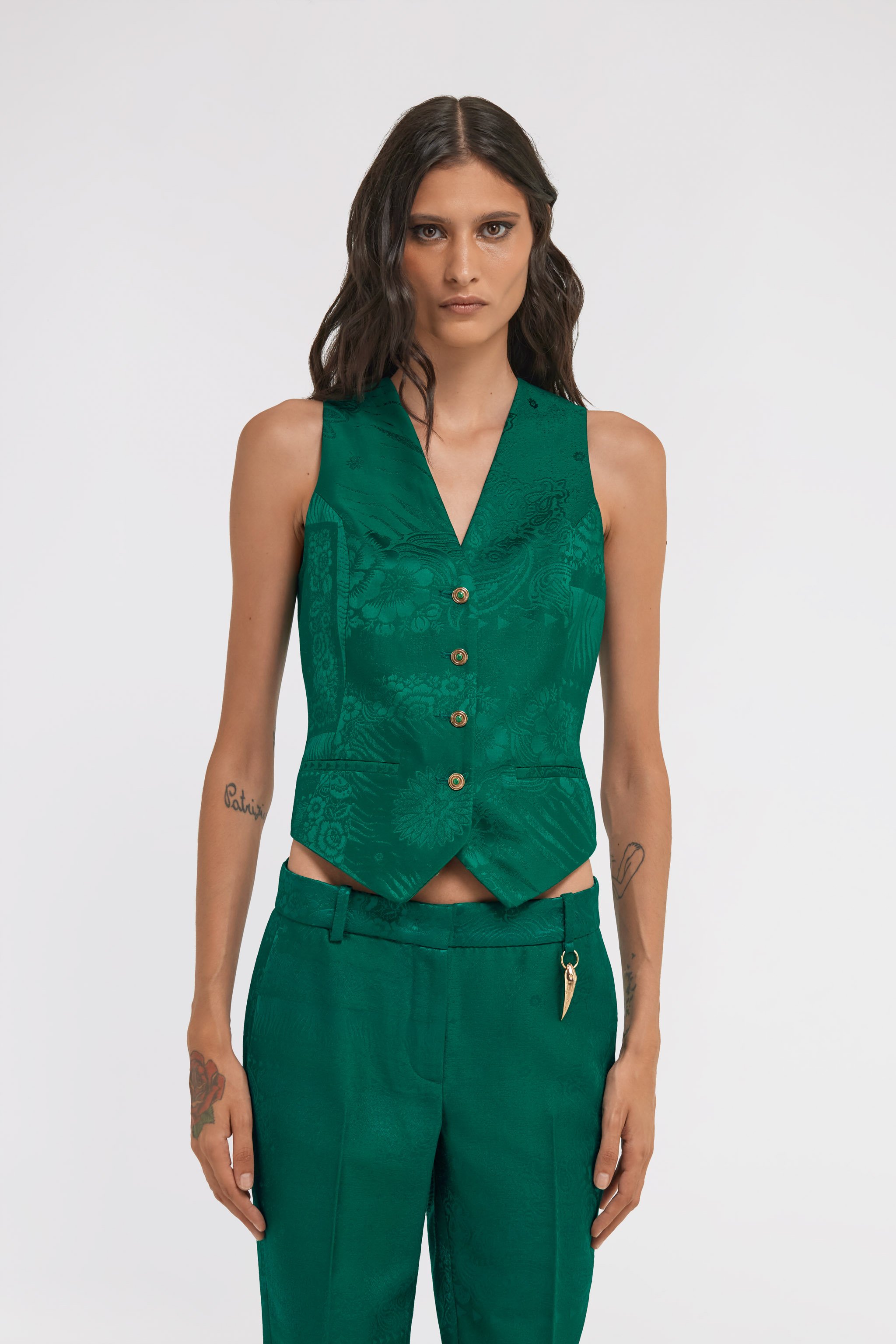 Roberto Cavalli Waistcoat In Green