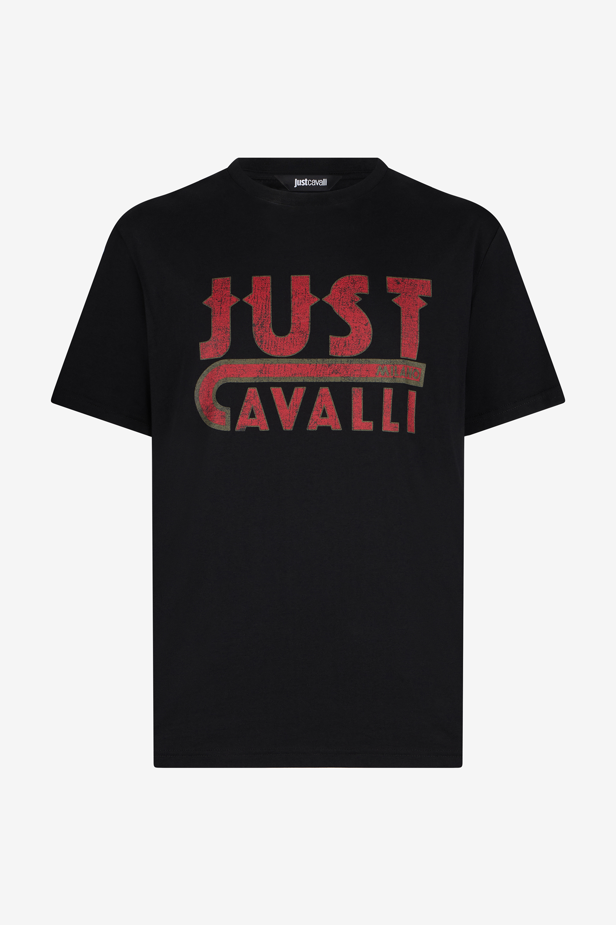 Black T-Shirt With Just Cavalli Logo
