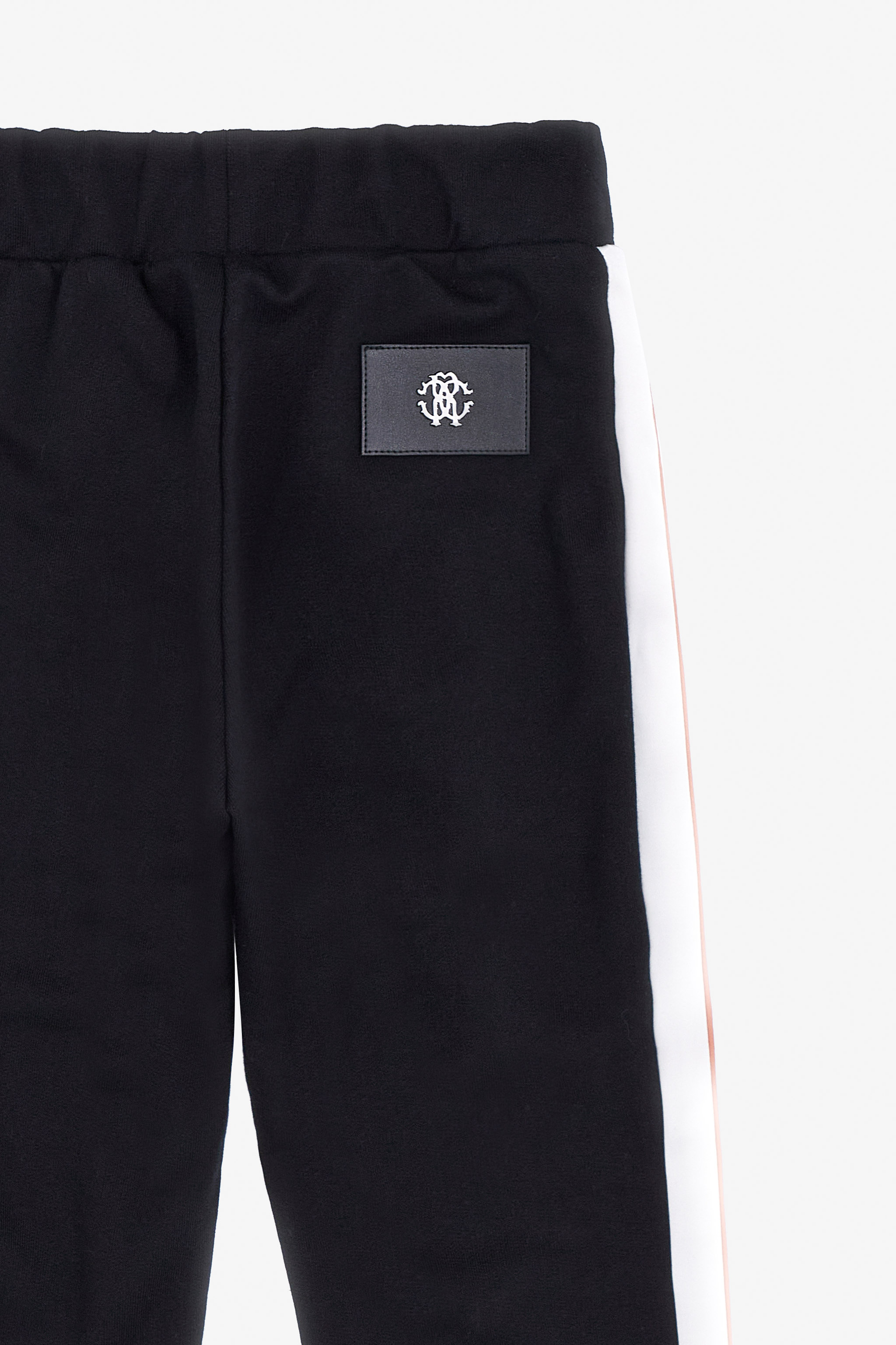 Roberto Cavalli Logo Print Cotton Sweatpants In Black