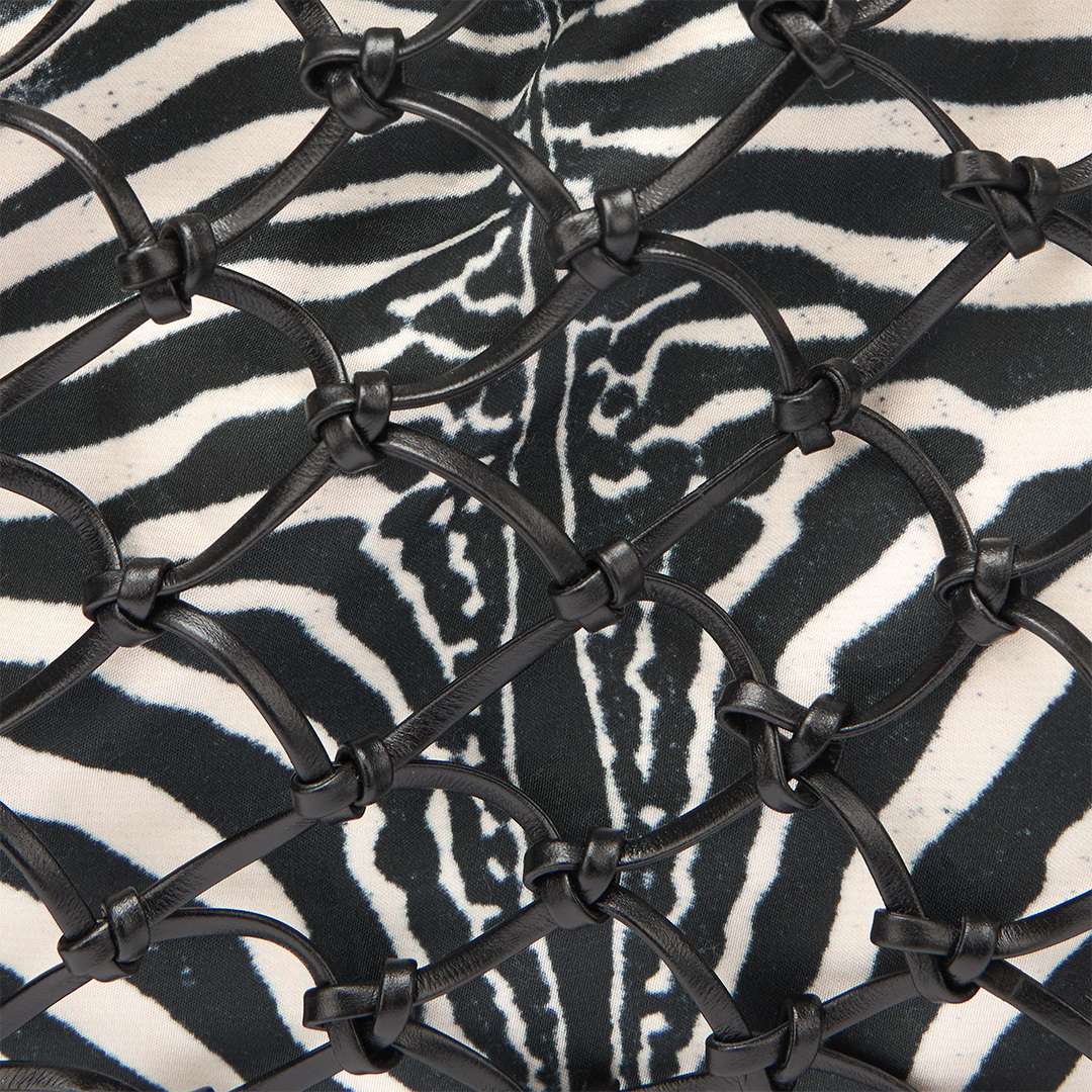ROBERTO CAVALLI TASCHE MIT NETZGEWEBE UND MINI-PRINT ZEBRA