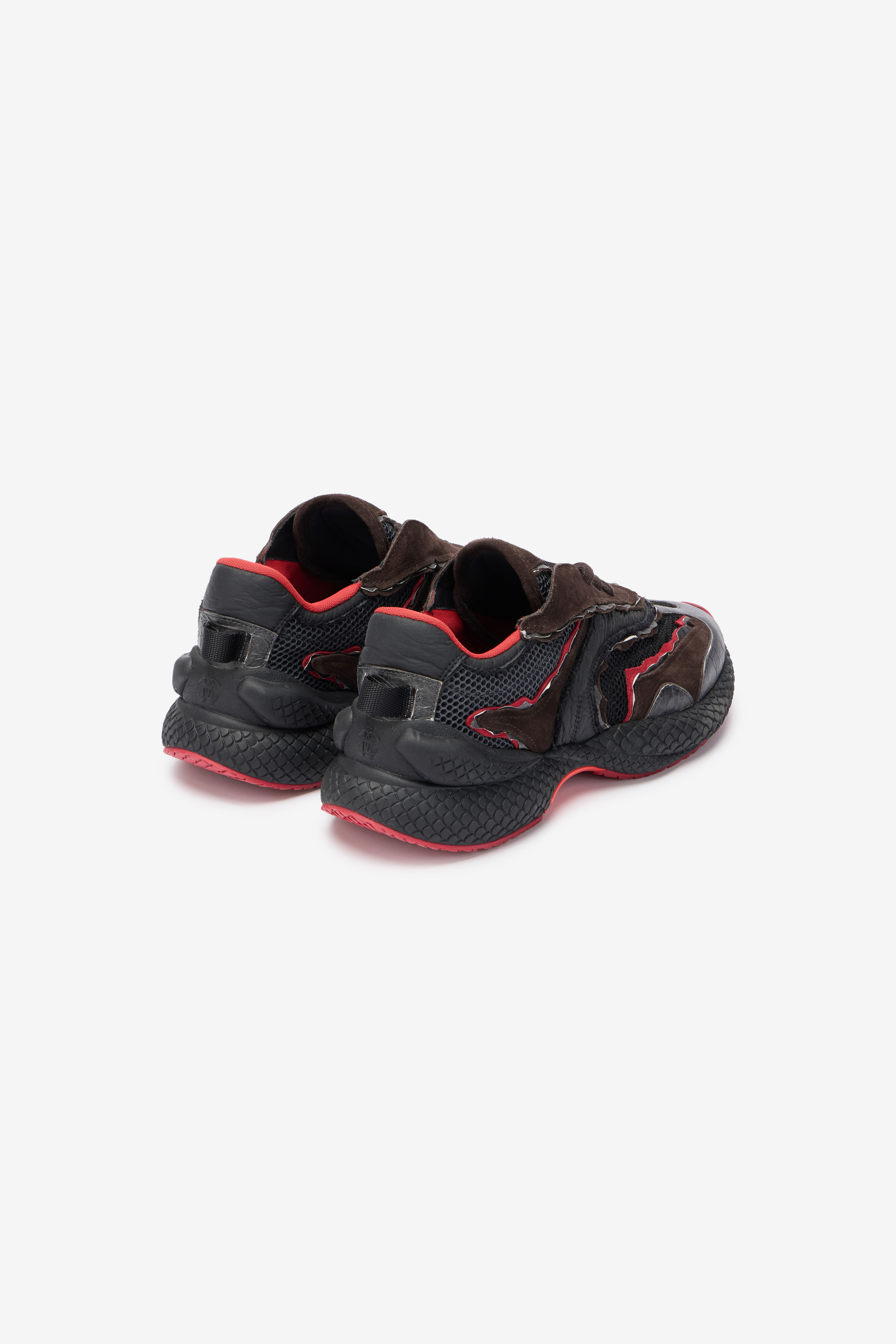 Roberto Cavalli Serpentine Sneaker In Black