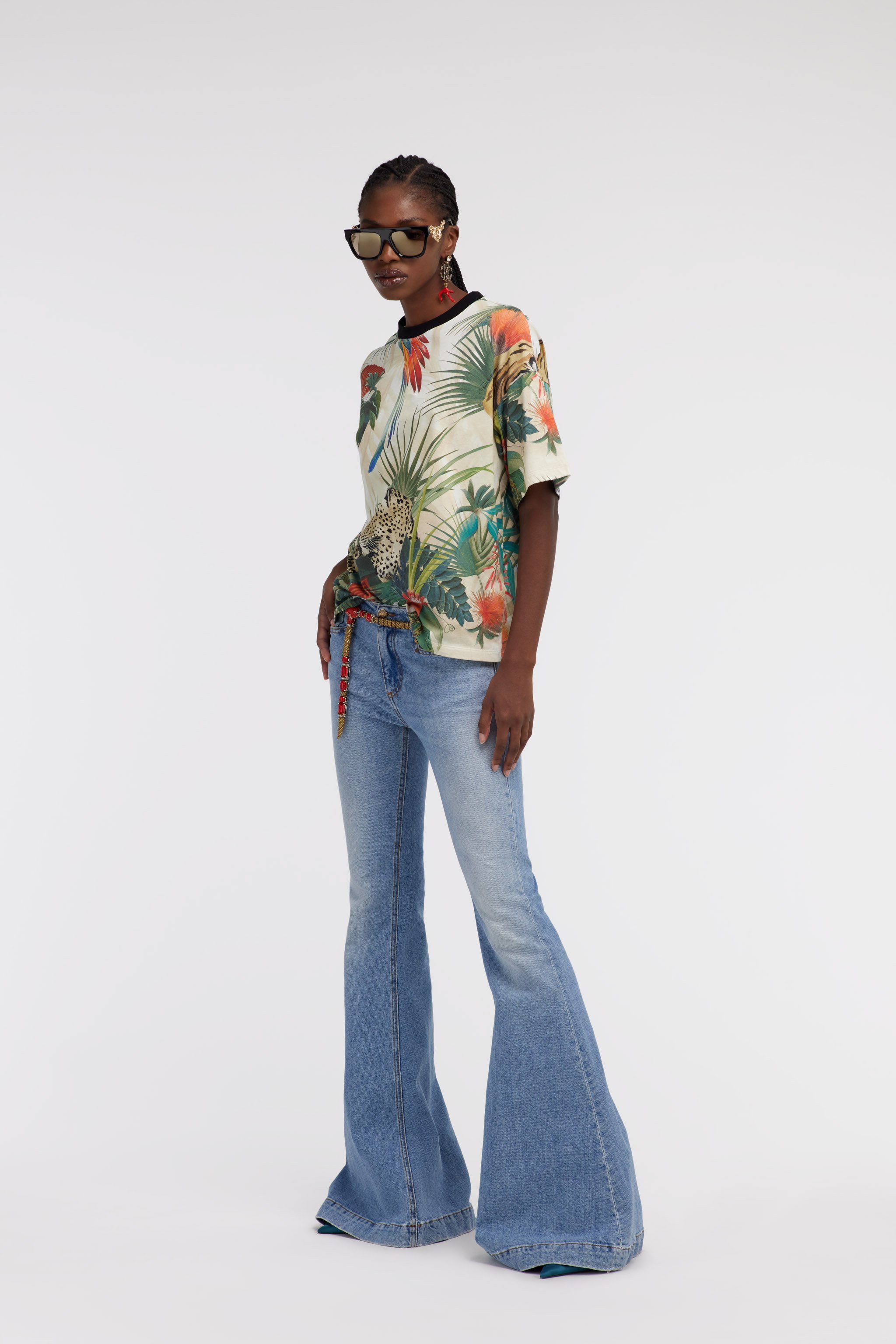 ROBERTO CAVALLI T-SHIRT MIT JUNGLE-PRINT