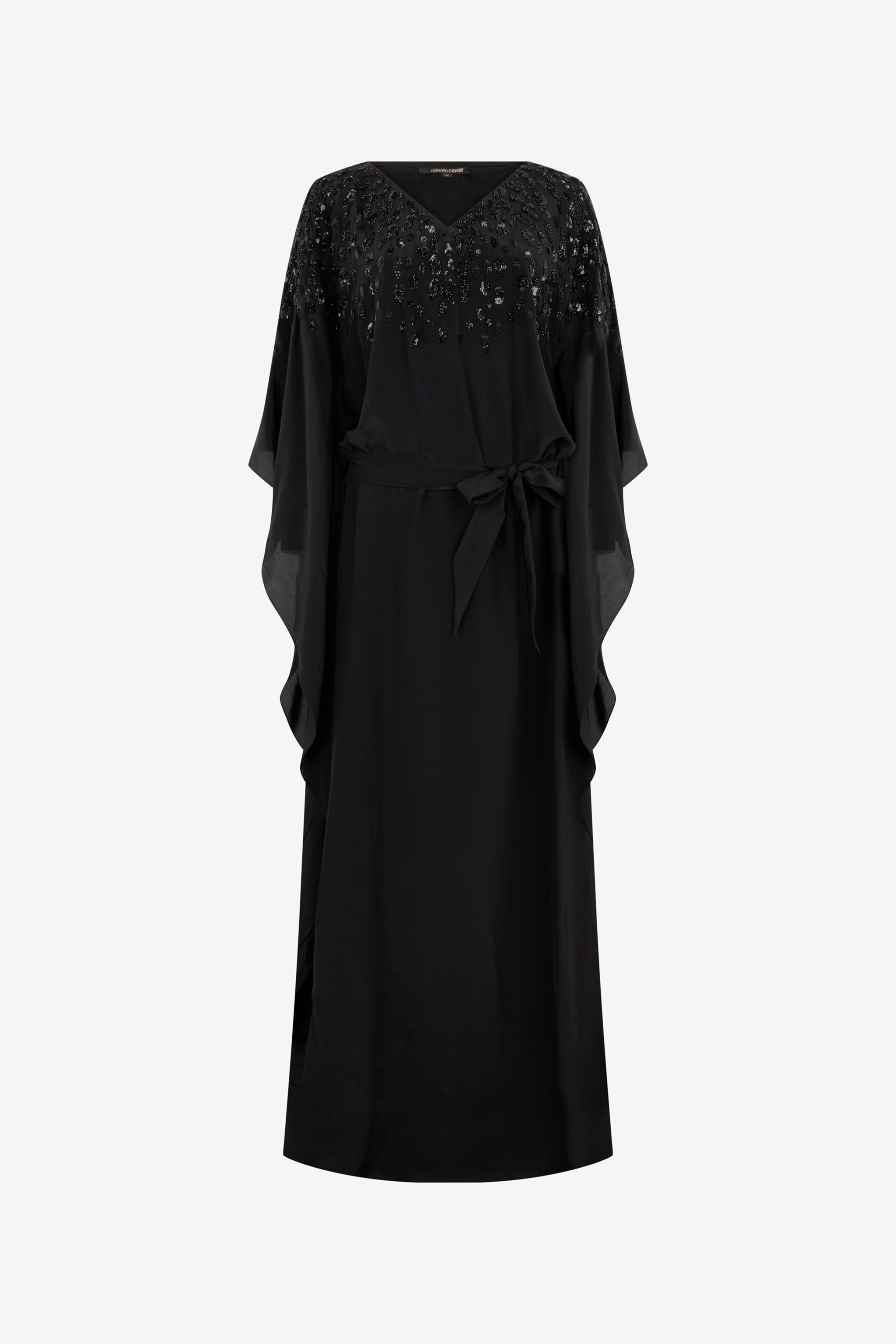 Roberto Cavalli Women's Silk Maxi Dress With Embellished Detail - Maxi Dresses Nero/Argento