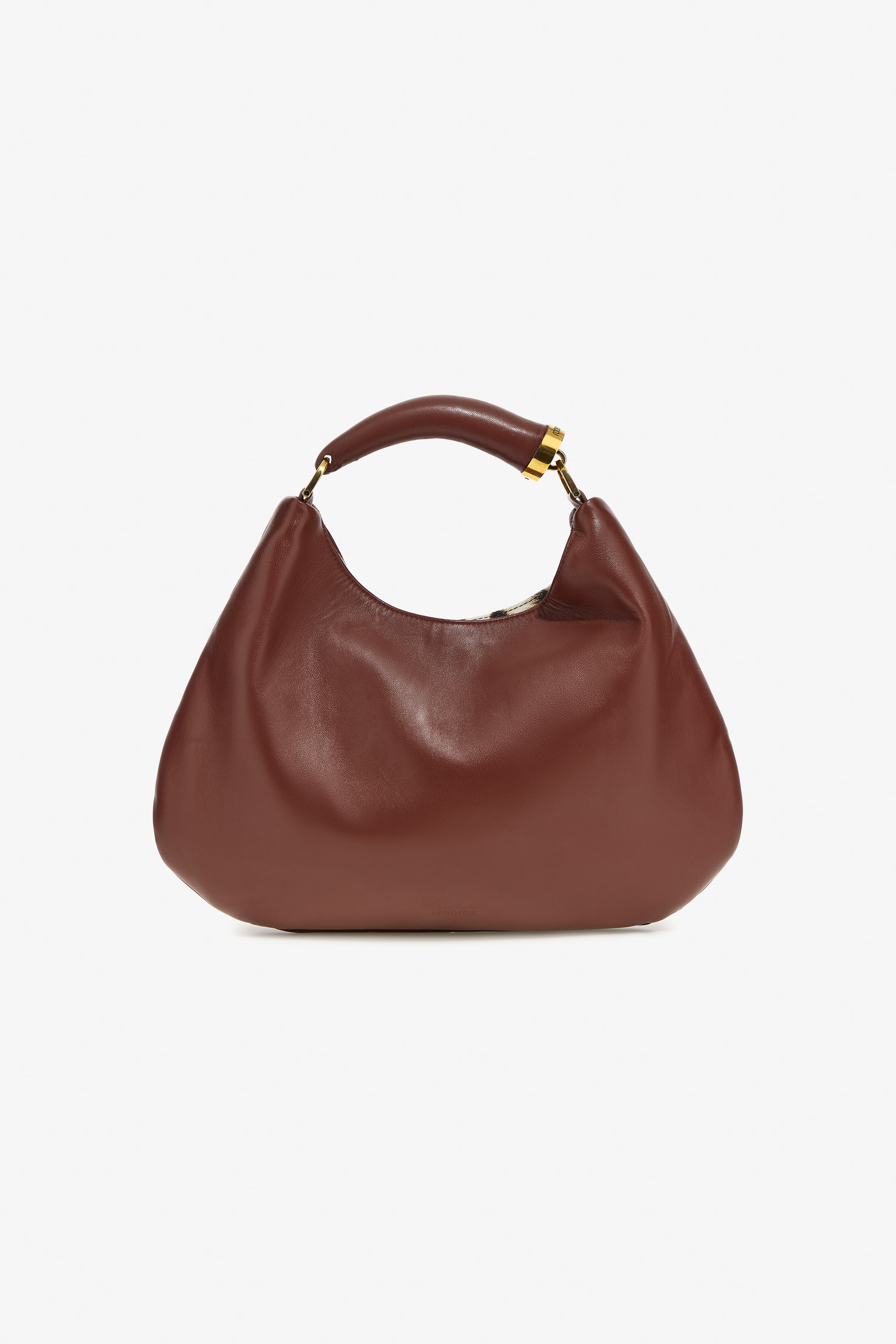 ROBERTO CAVALLI LEDER-HOBO-TASCHE MIT FANG-HENKEL