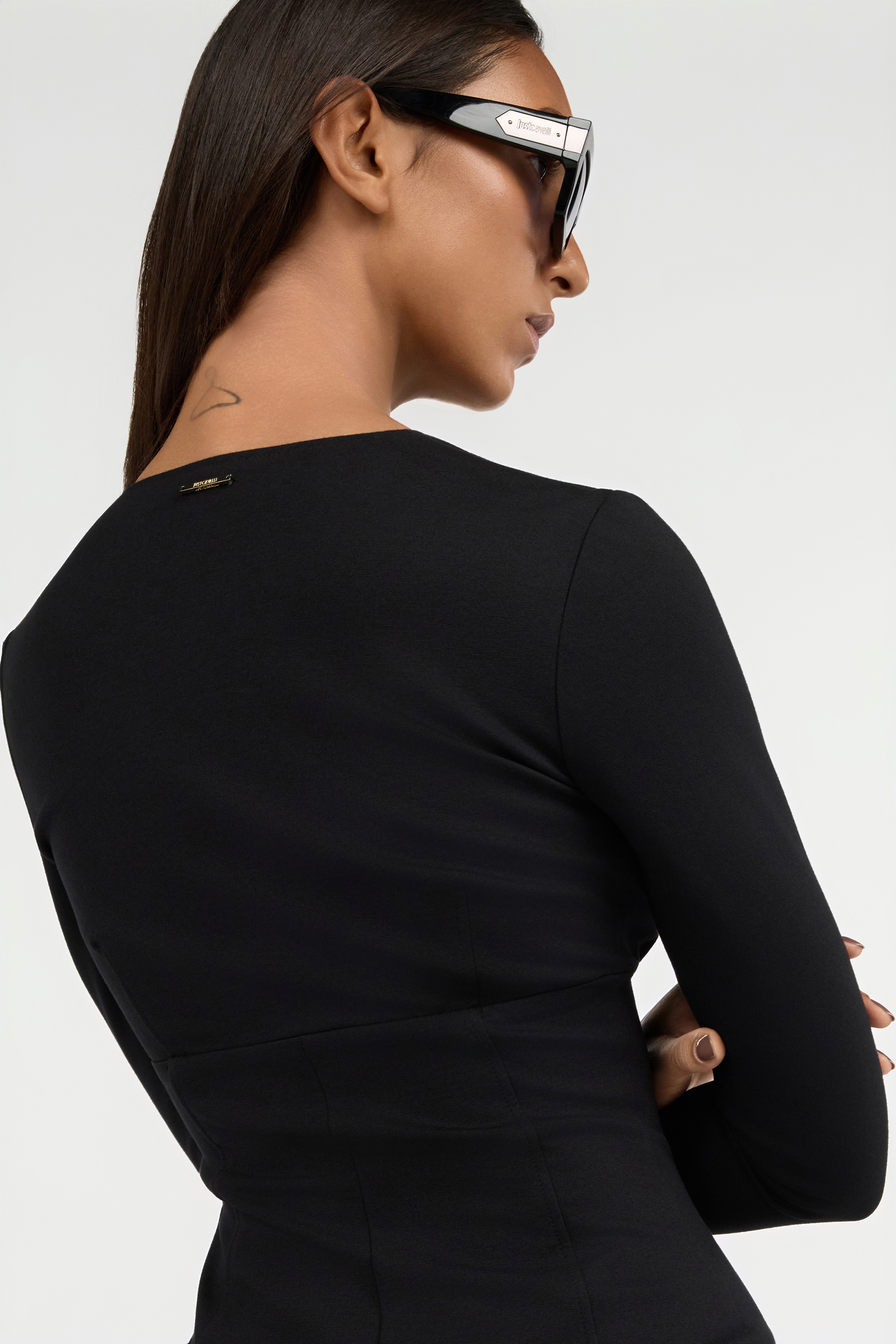 Black Mini Dress With Front Zip
