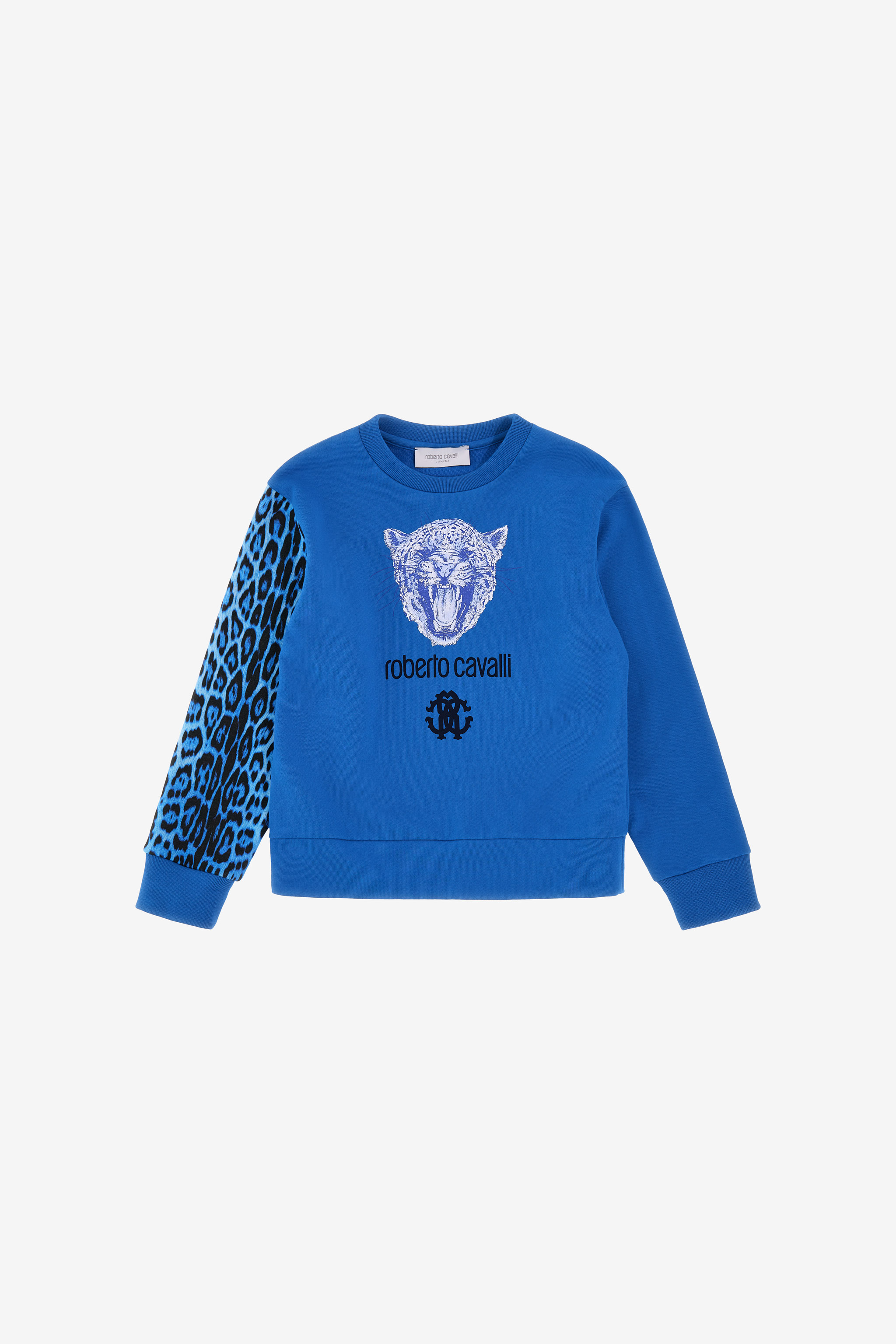 Roberto Cavalli Logo Sweatshirt In Blue