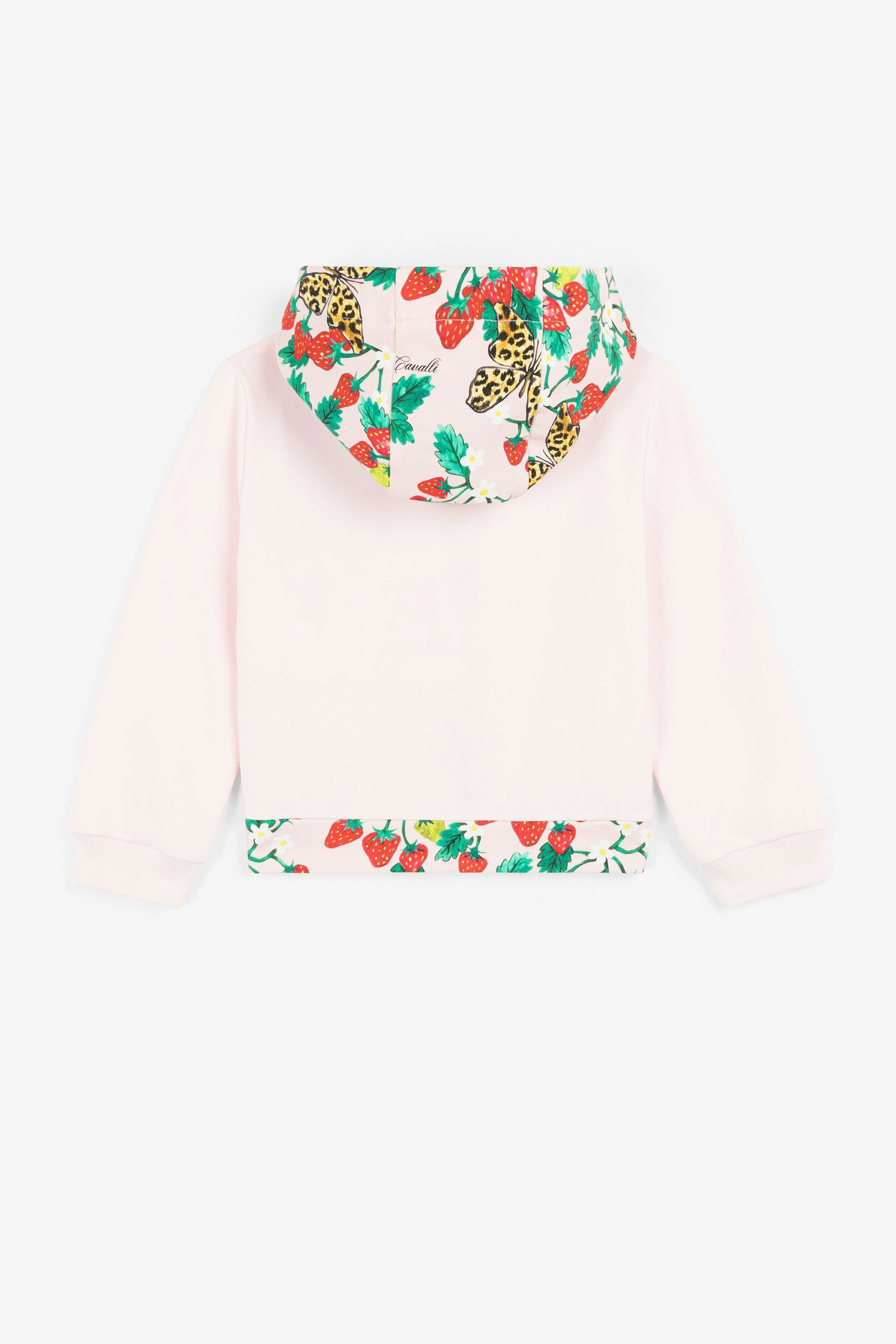 Roberto Cavalli Butterfly And Strawberry-print Zip Hoodie In White