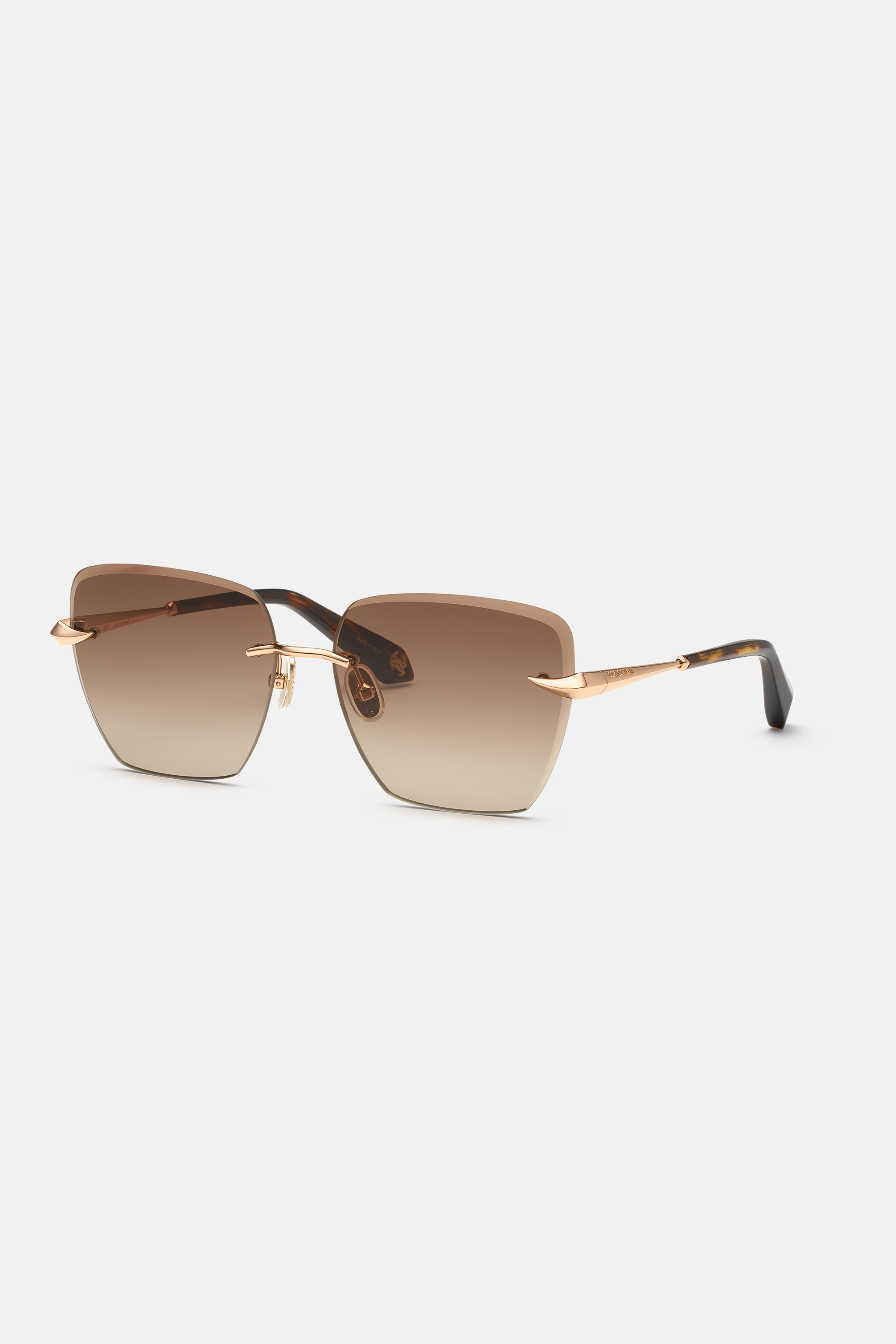 Roberto Cavalli Rimless Front Sunglasses In Gold
