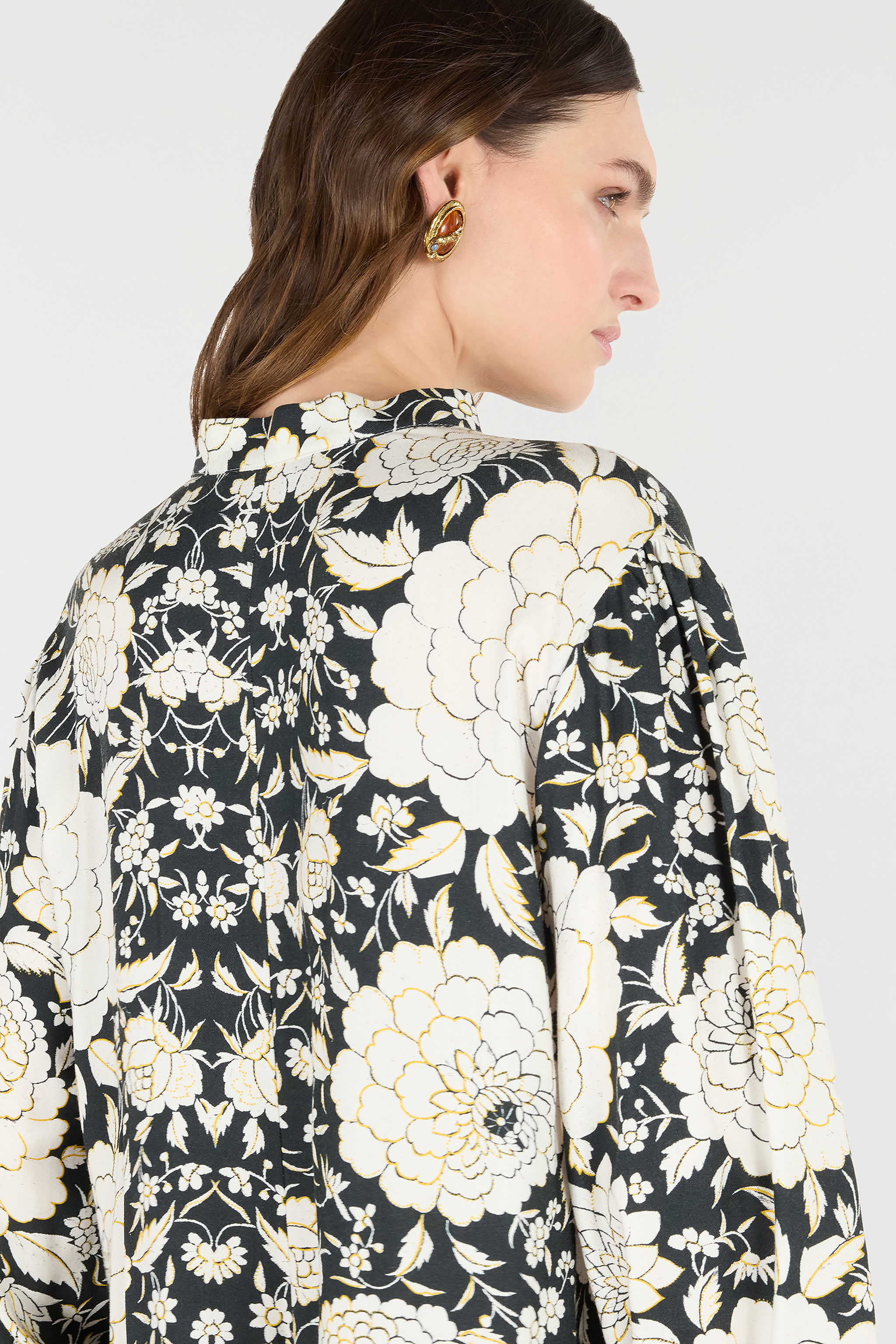 Roberto Cavalli Mini Dress With Floral Print And Lace In Black