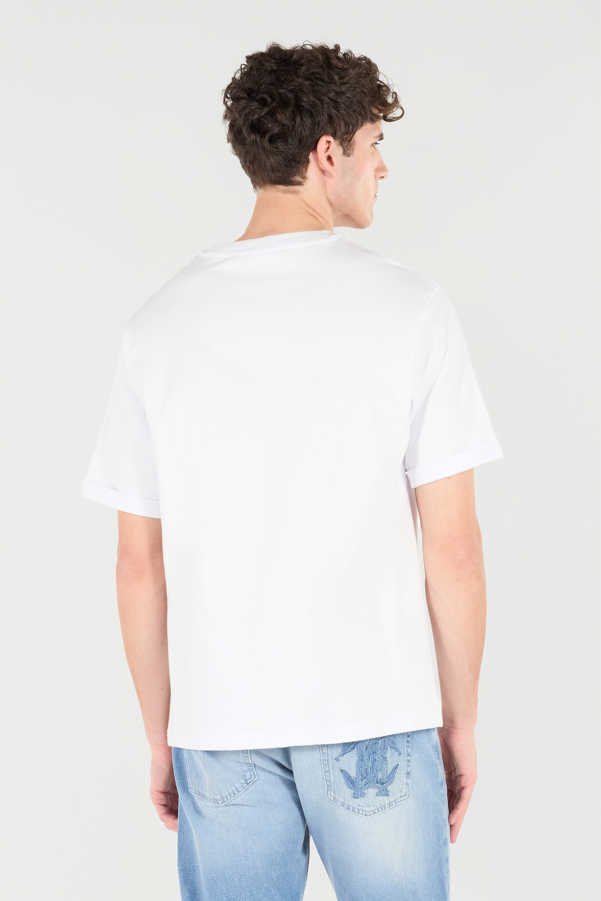Roberto Cavalli T-shirt With Used Logo In White