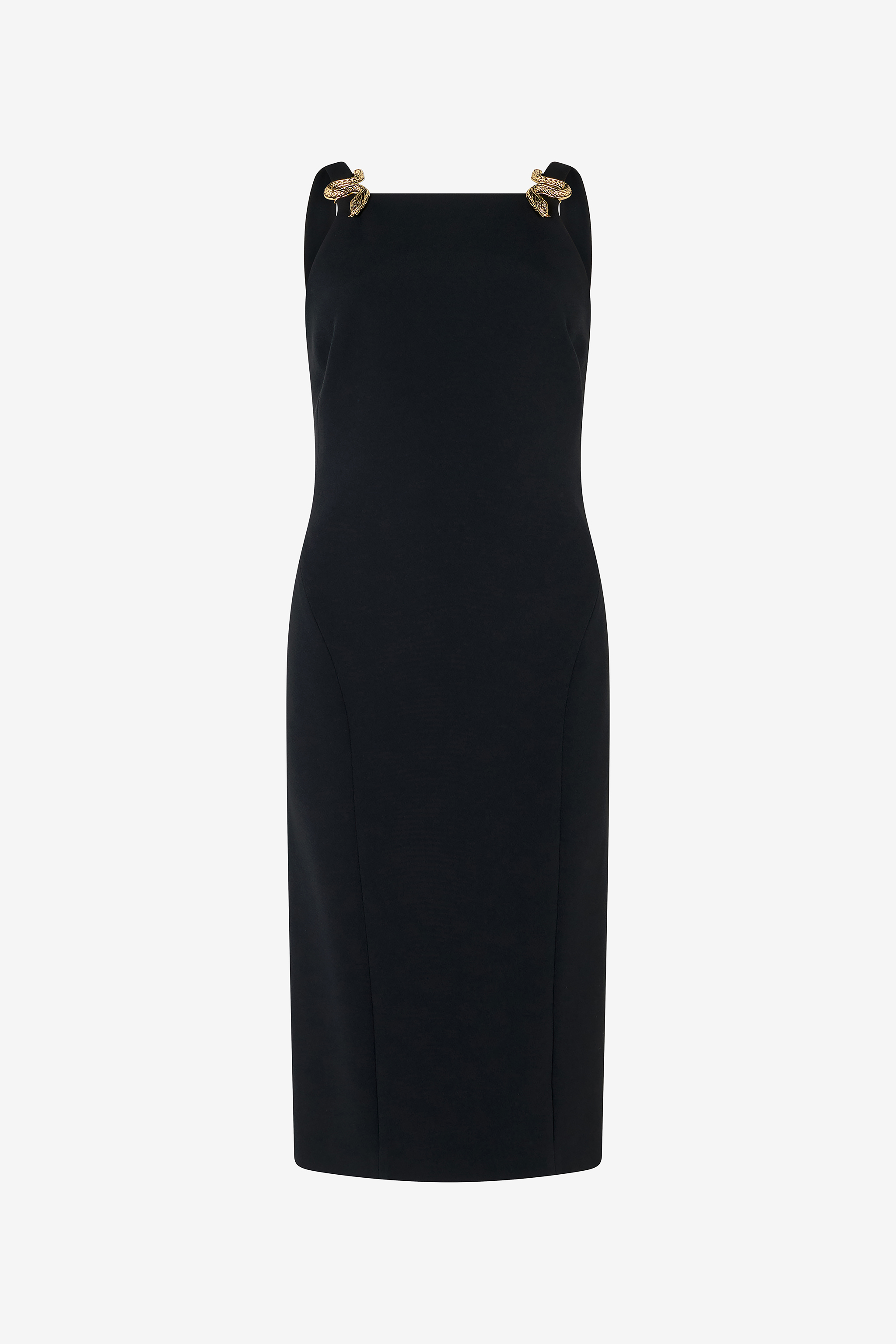 Roberto Cavalli Women's Black Sheath Dress With Snake Detailing - Dresses