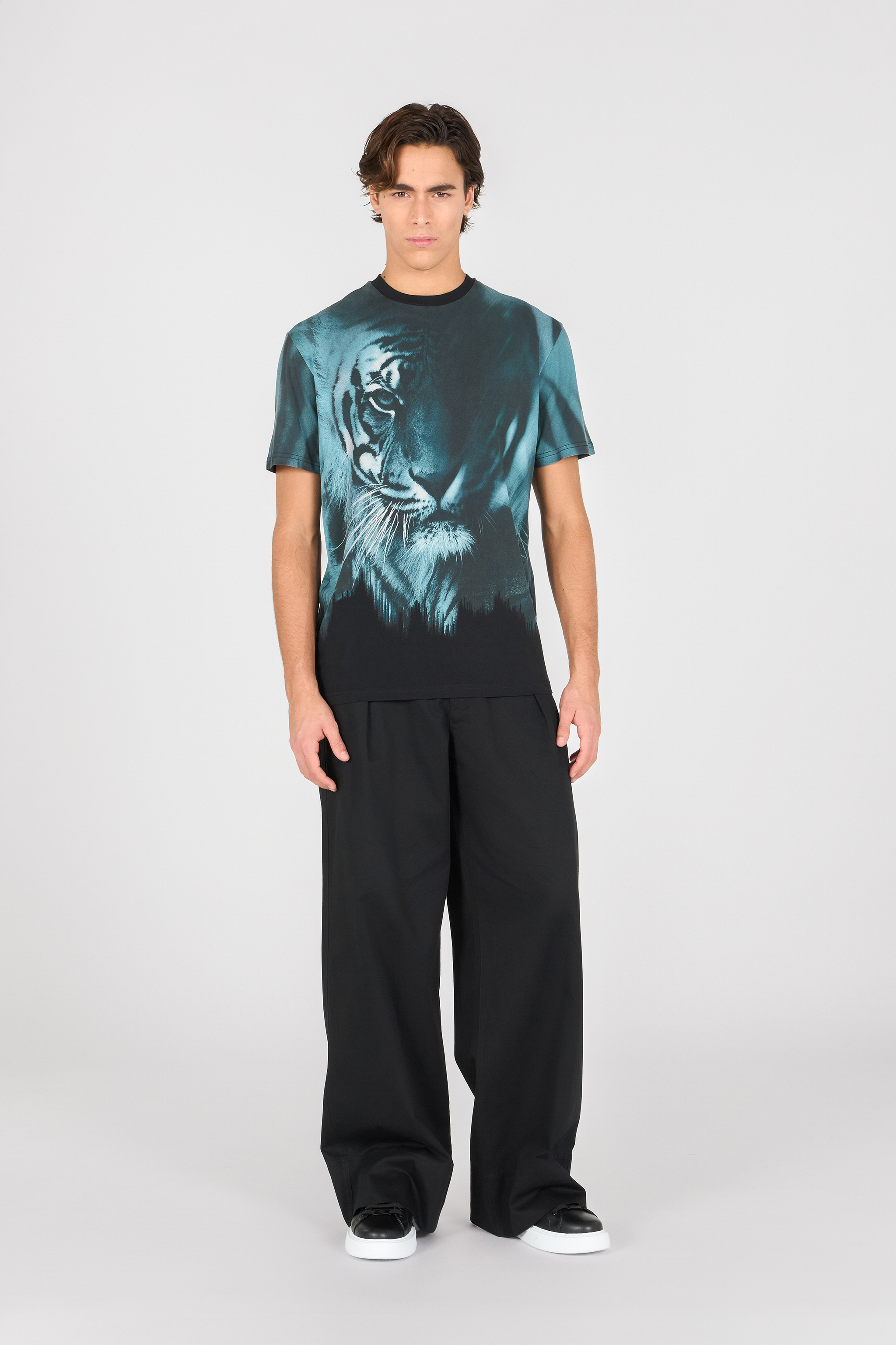 Shop Roberto Cavalli Tiger Print T-shirt