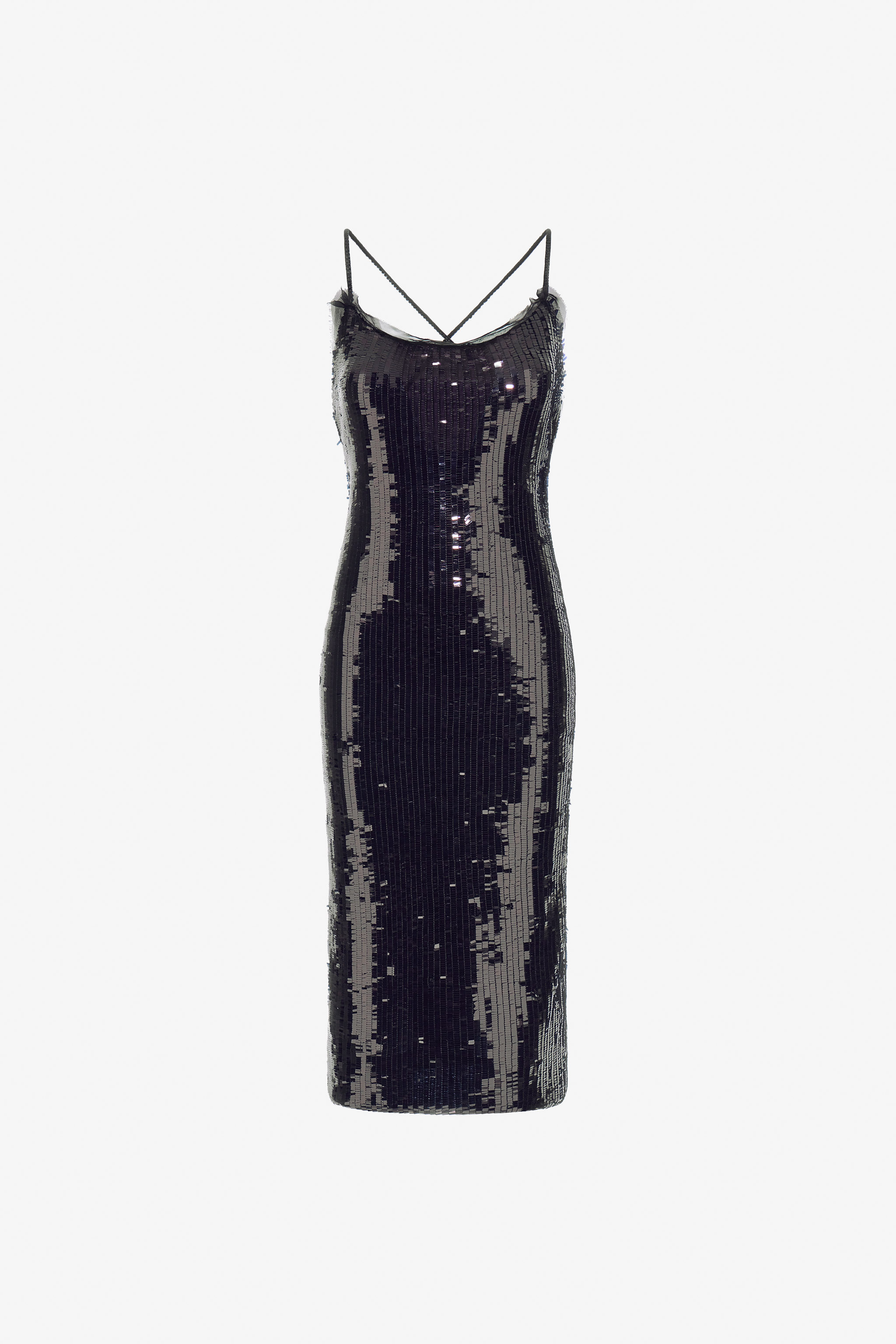 Roberto Cavalli Women's Black Sequin Midi Dress - Dresses