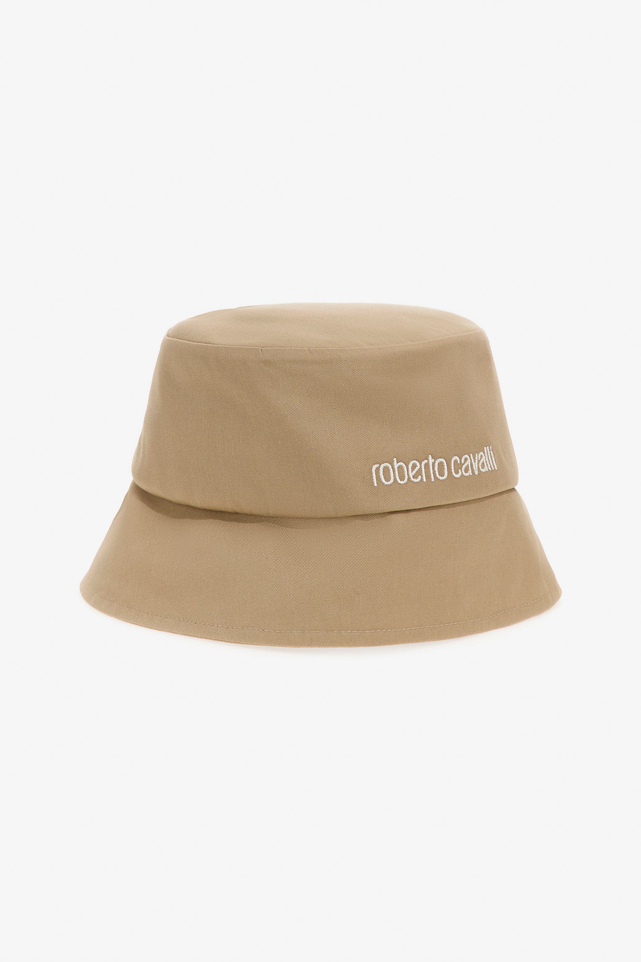 Roberto Cavalli Women's Light/Brown Cap With Logo - Hats & Gloves