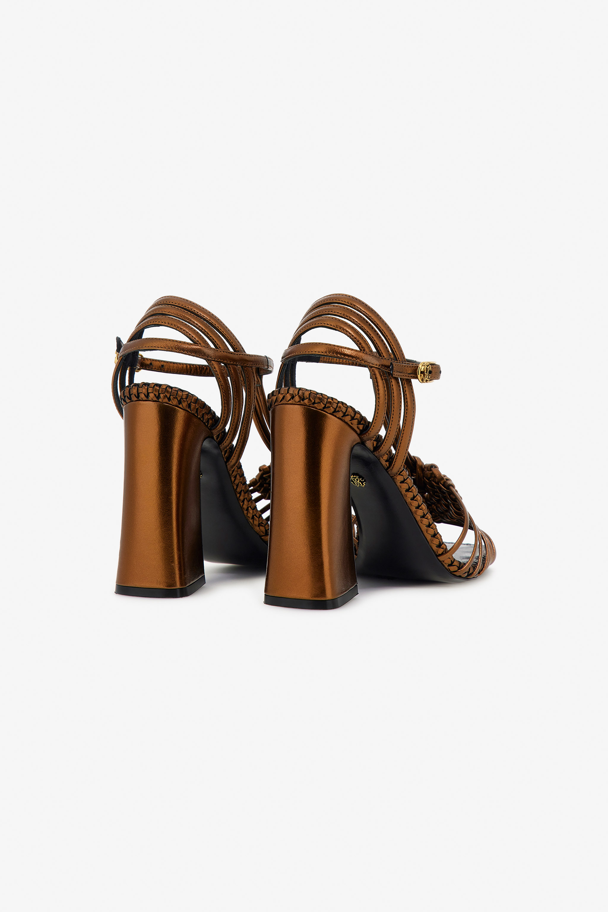 ROBERTO CAVALLI SANDALEN MIT GEFLOCHTENEM ABSATZ 