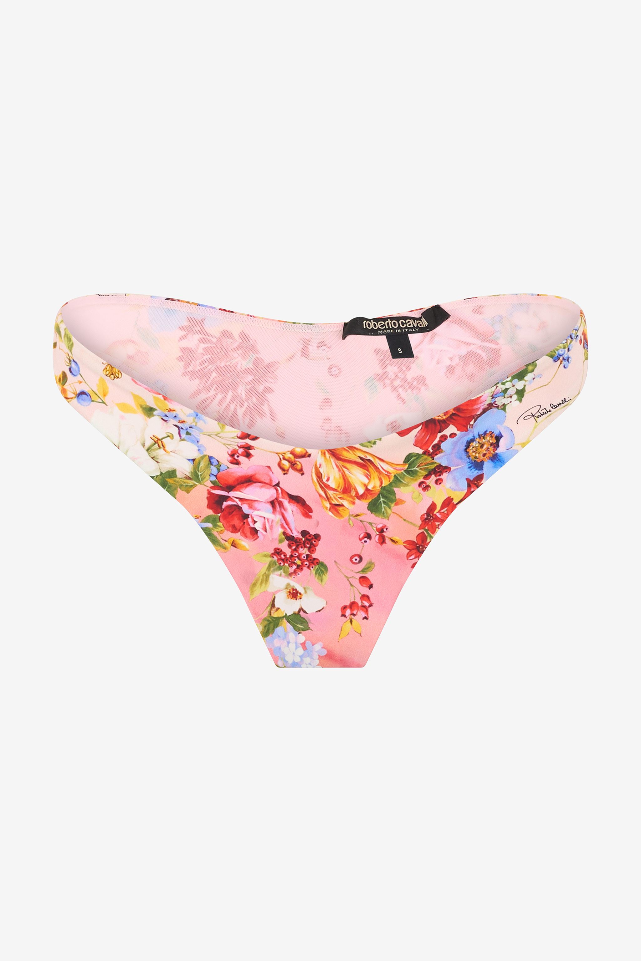 Roberto Cavalli Miami Flowers Print Bikini Bottom