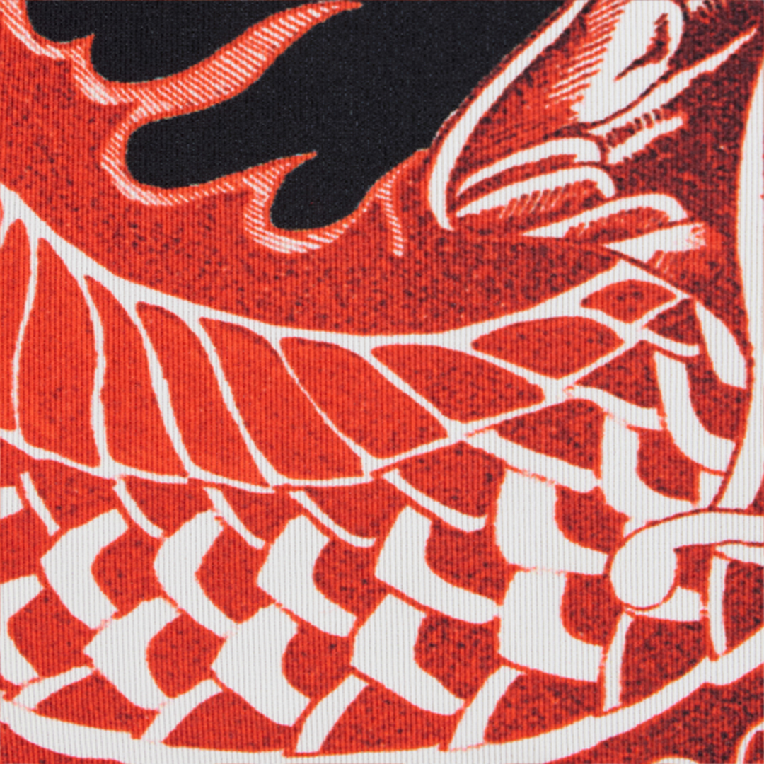 Bodysuit With Dragon, Flowers And Fans