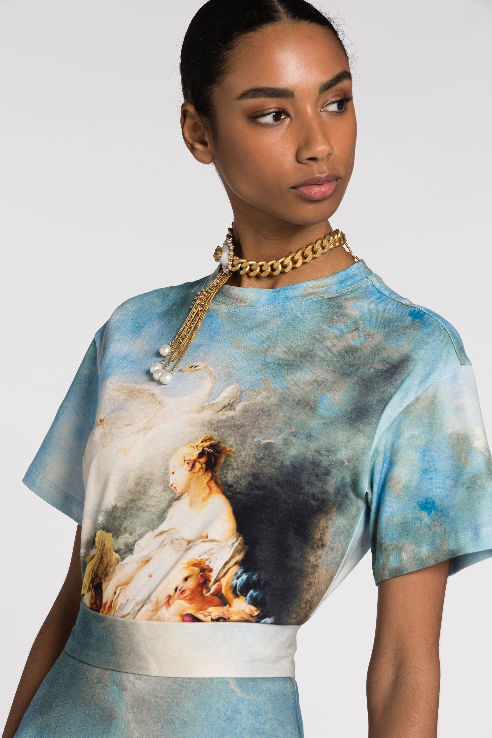 Graphic-print cotton T-shirt