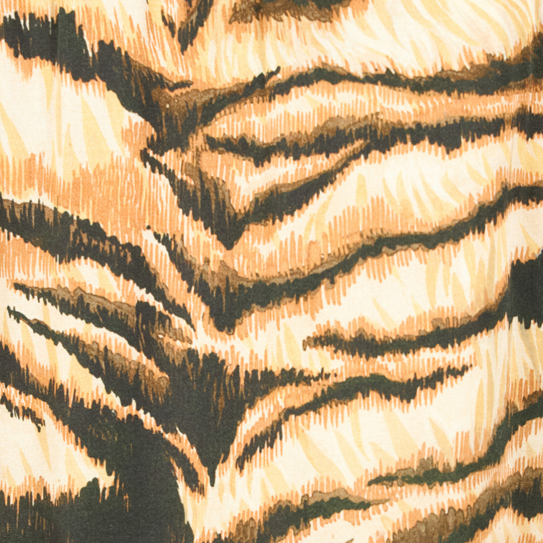 Roberto Cavalli High-waisted Tiger-print Trousers In Naturale