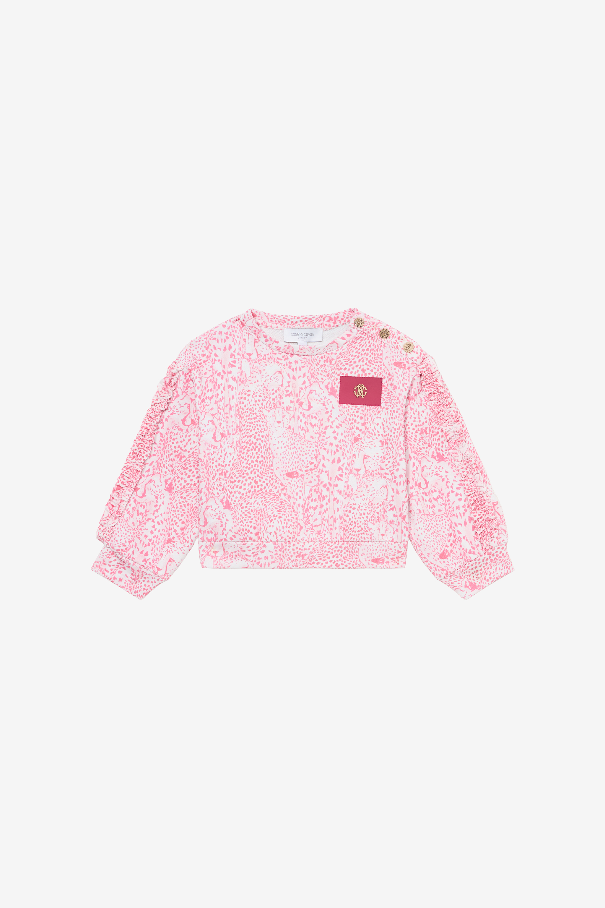 Roberto Cavalli Girls Pink Animalier Print Sweatshirt - Ready To Wear