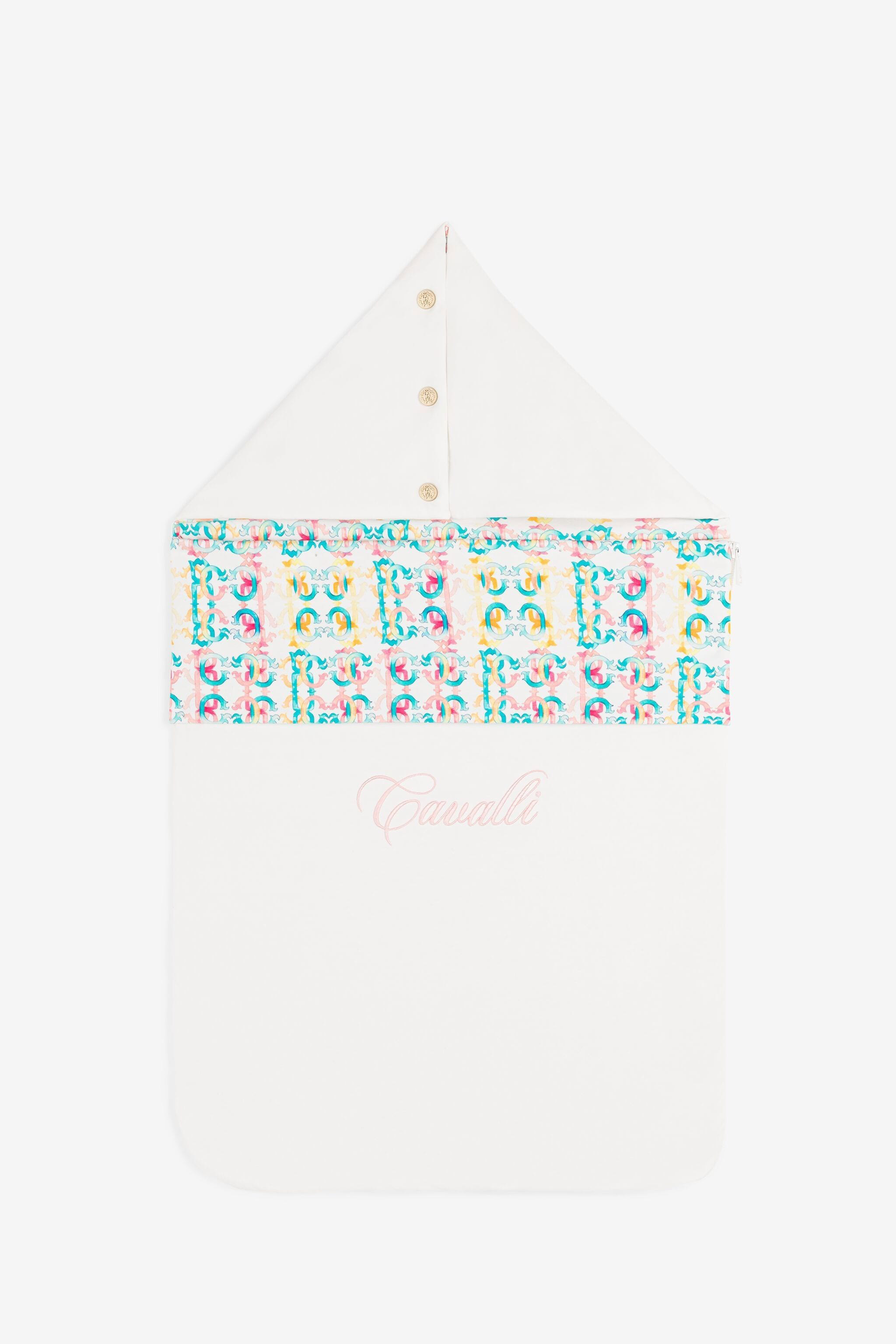 Monogram embroidered sleep bag in Light green Roberto Cavalli®