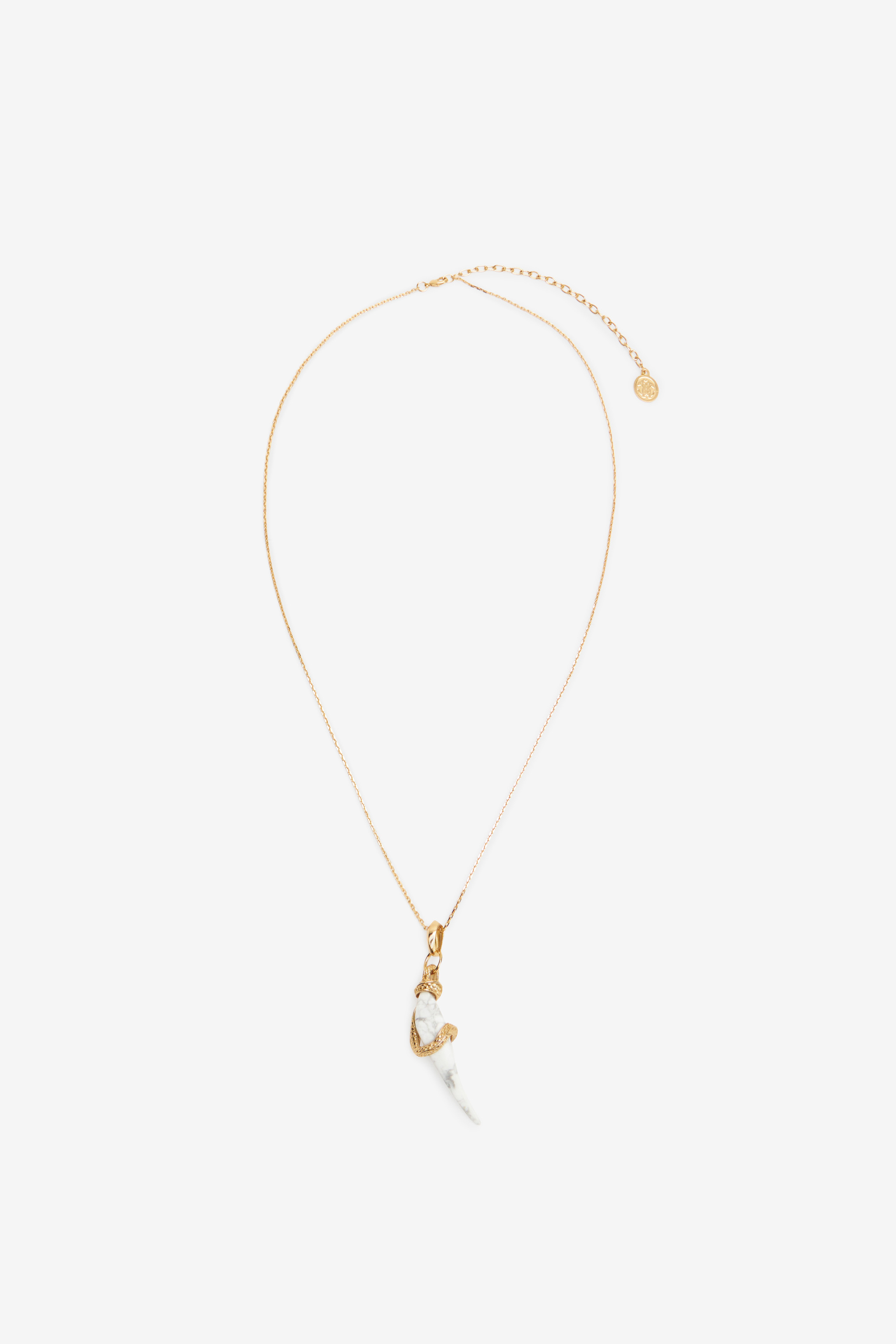 Roberto Cavalli Necklace With Fang Pendant In Gold