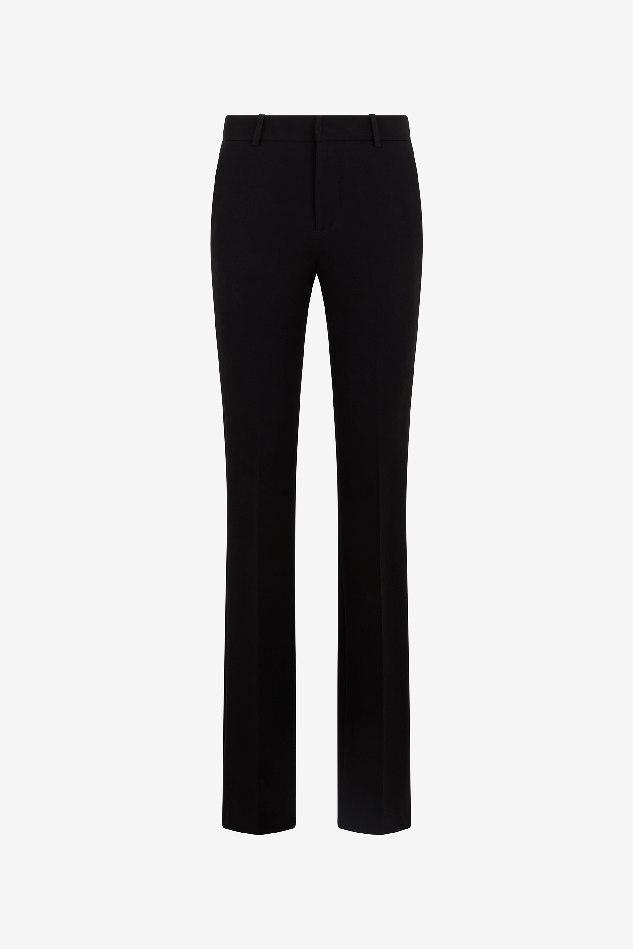 Black Flared Trousers With Rc Monogram