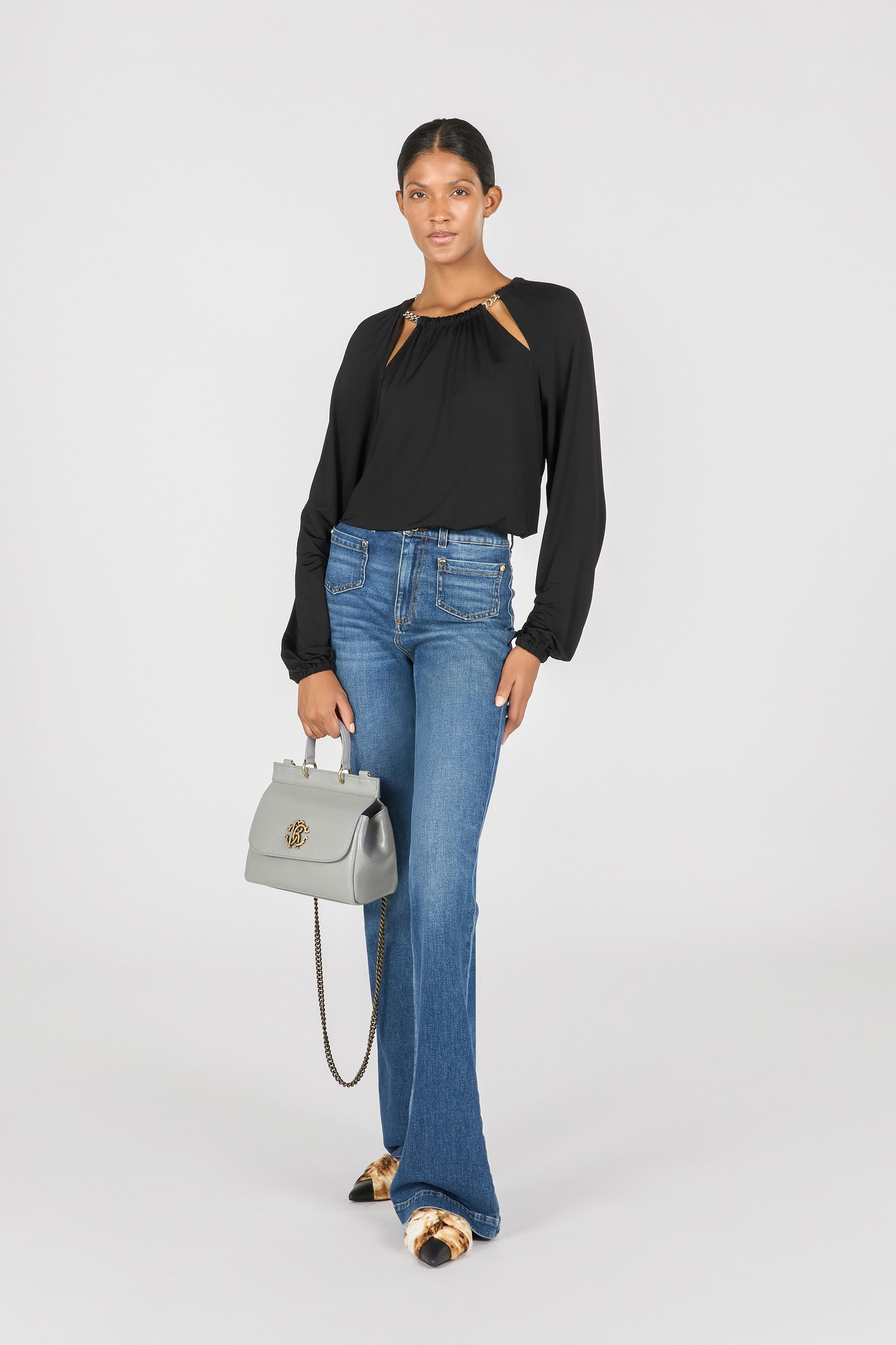 ROBERTO CAVALLI HANDTASCHE MIT MONOGRAMM RC