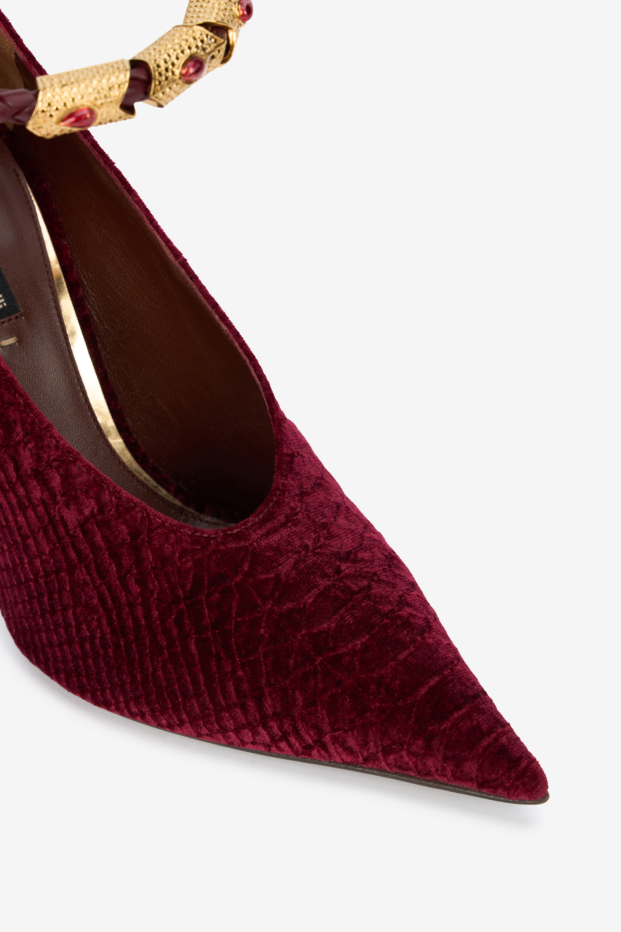 Burgundy Pumps With Strap
