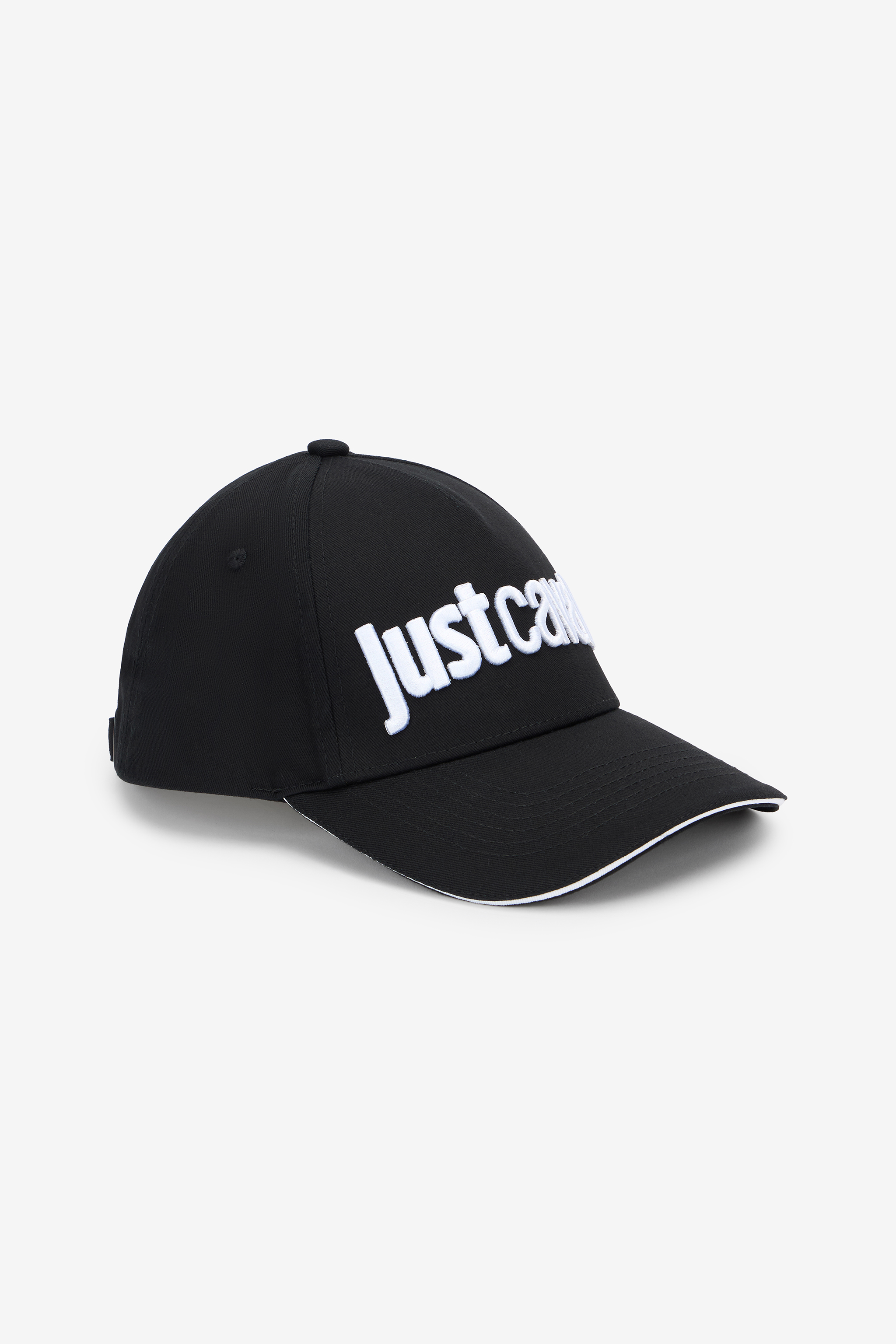  Roberto Cavalli Black Baseball Cap With Logo Embroidery - Male Bags & Accessories 899 Black+003 White Unica 