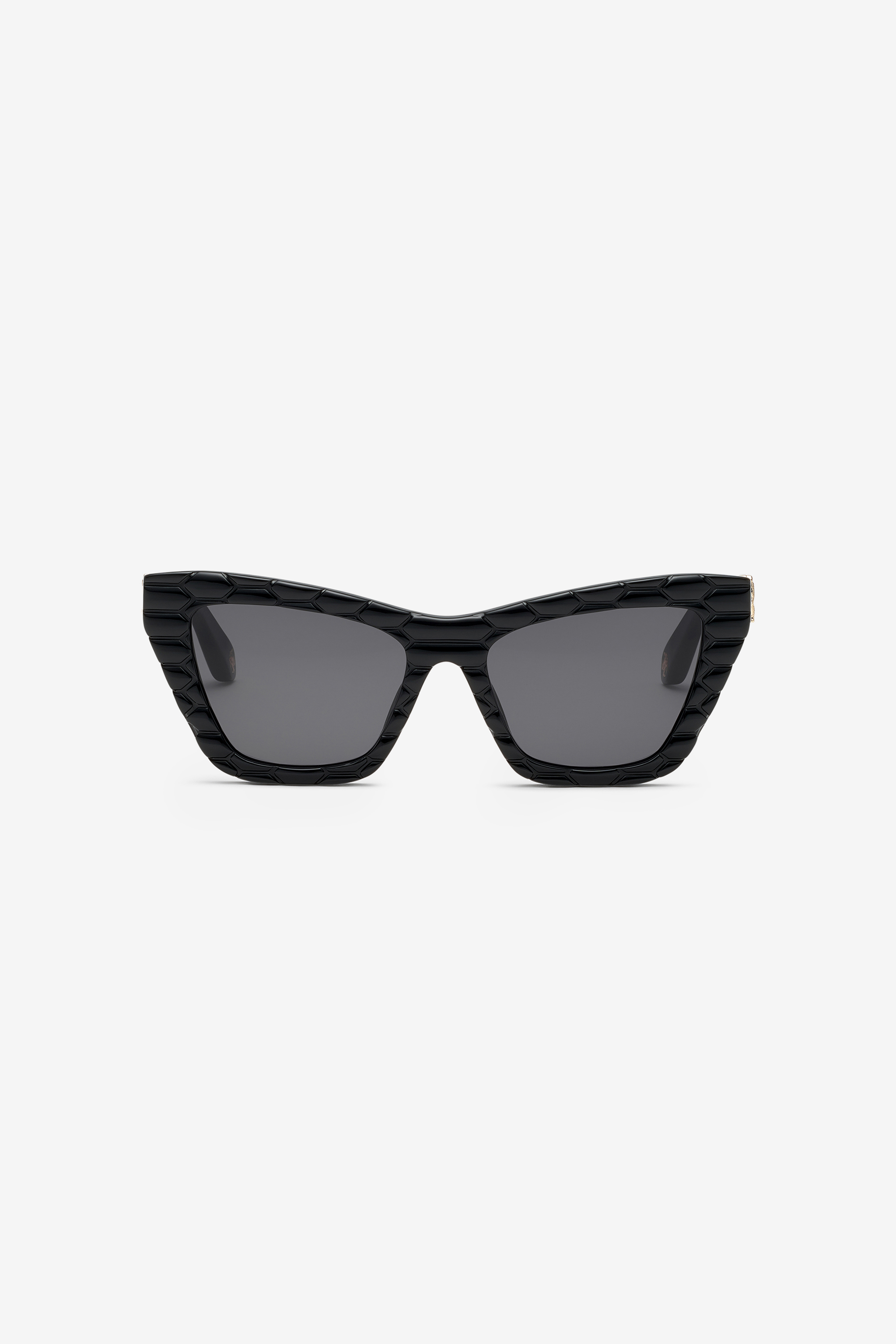 Roberto Cavalli Women's Black Sunglasses With Smooth Front And Matelassè Effect On Temples