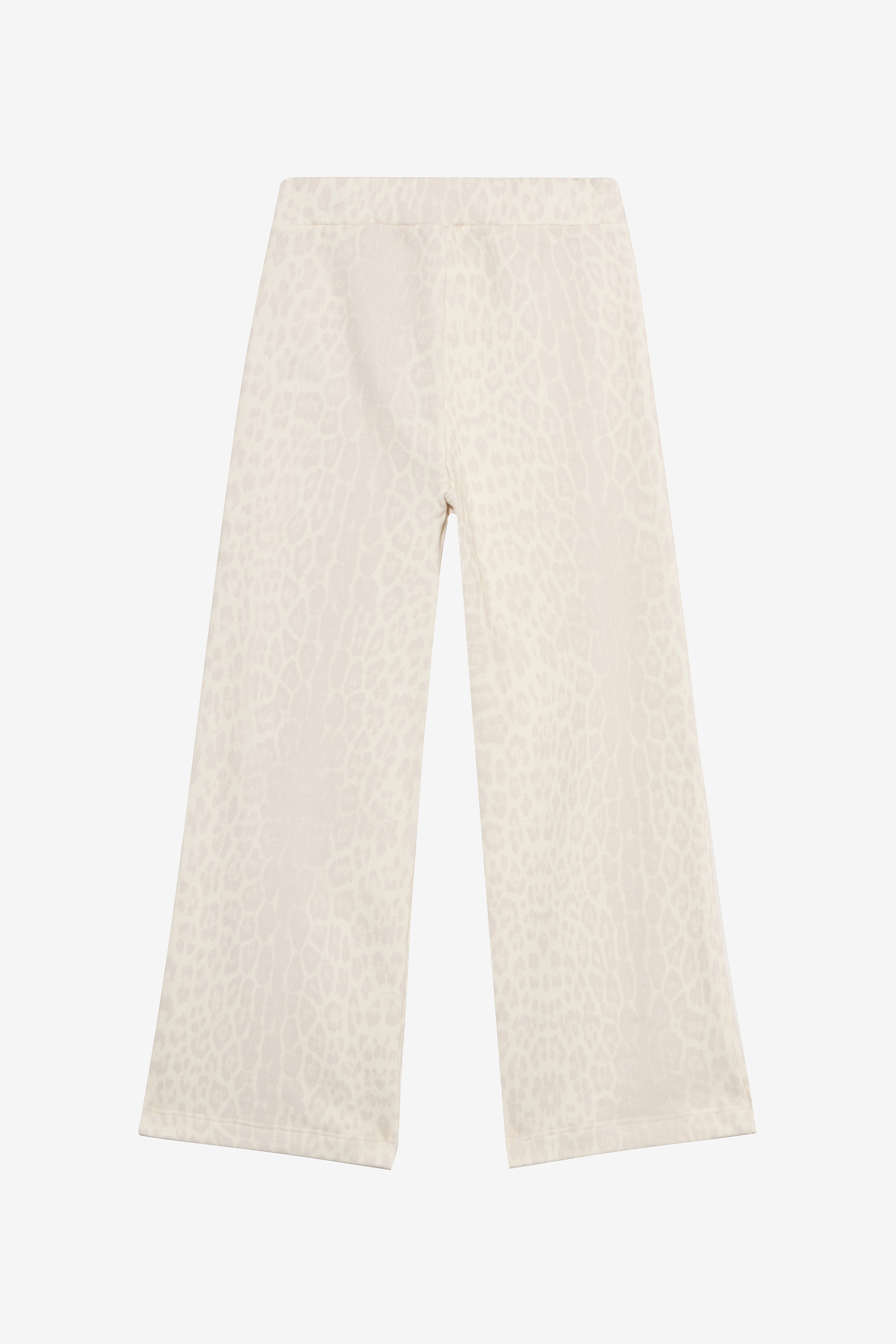 Ivory Track Pants with Jaguar Skin