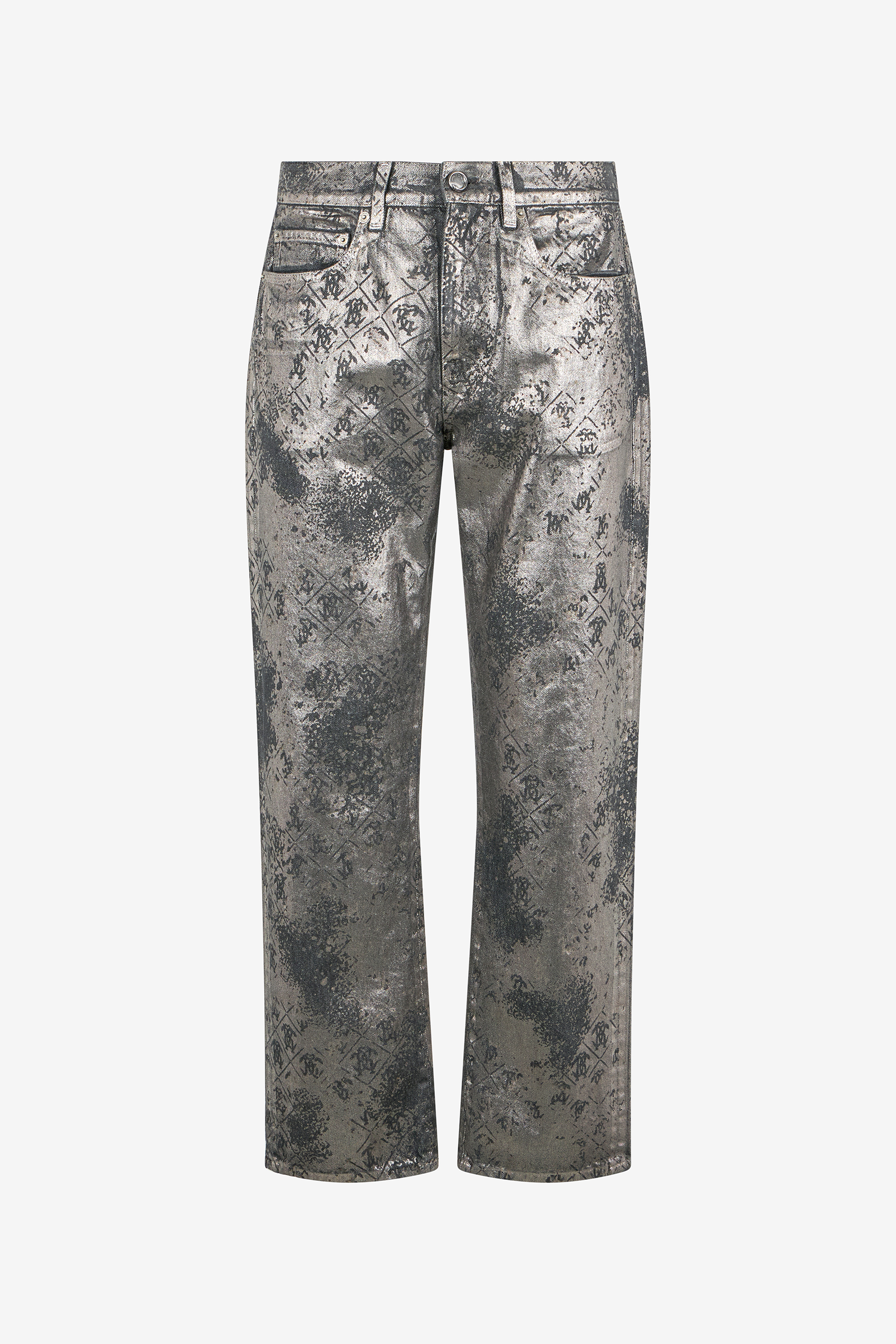 Roberto Cavalli Monogram Trousers - Male - Straight Fit Jeans - Black - W30 - Jeans - Image 2
