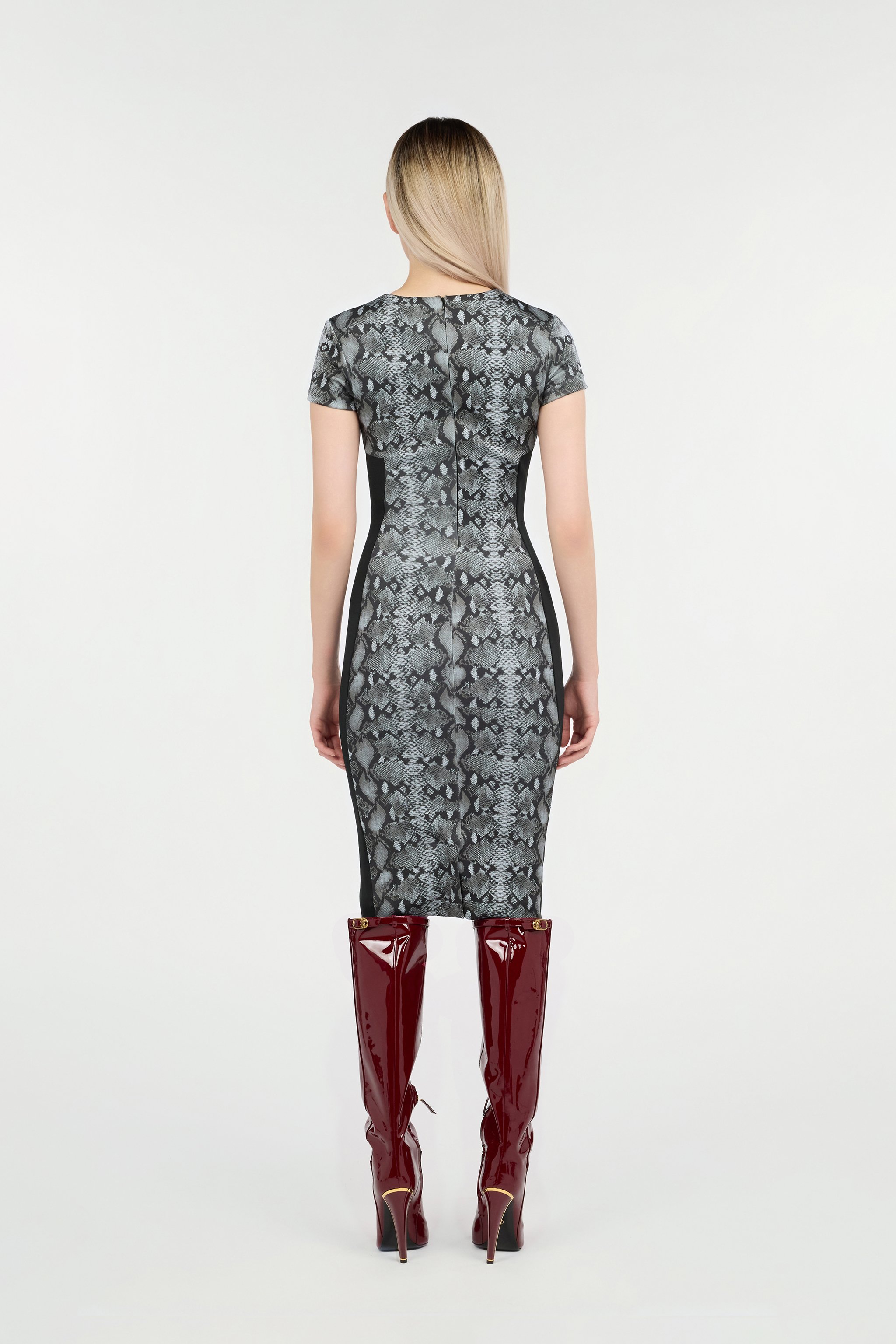 Snake Print Midi Dress