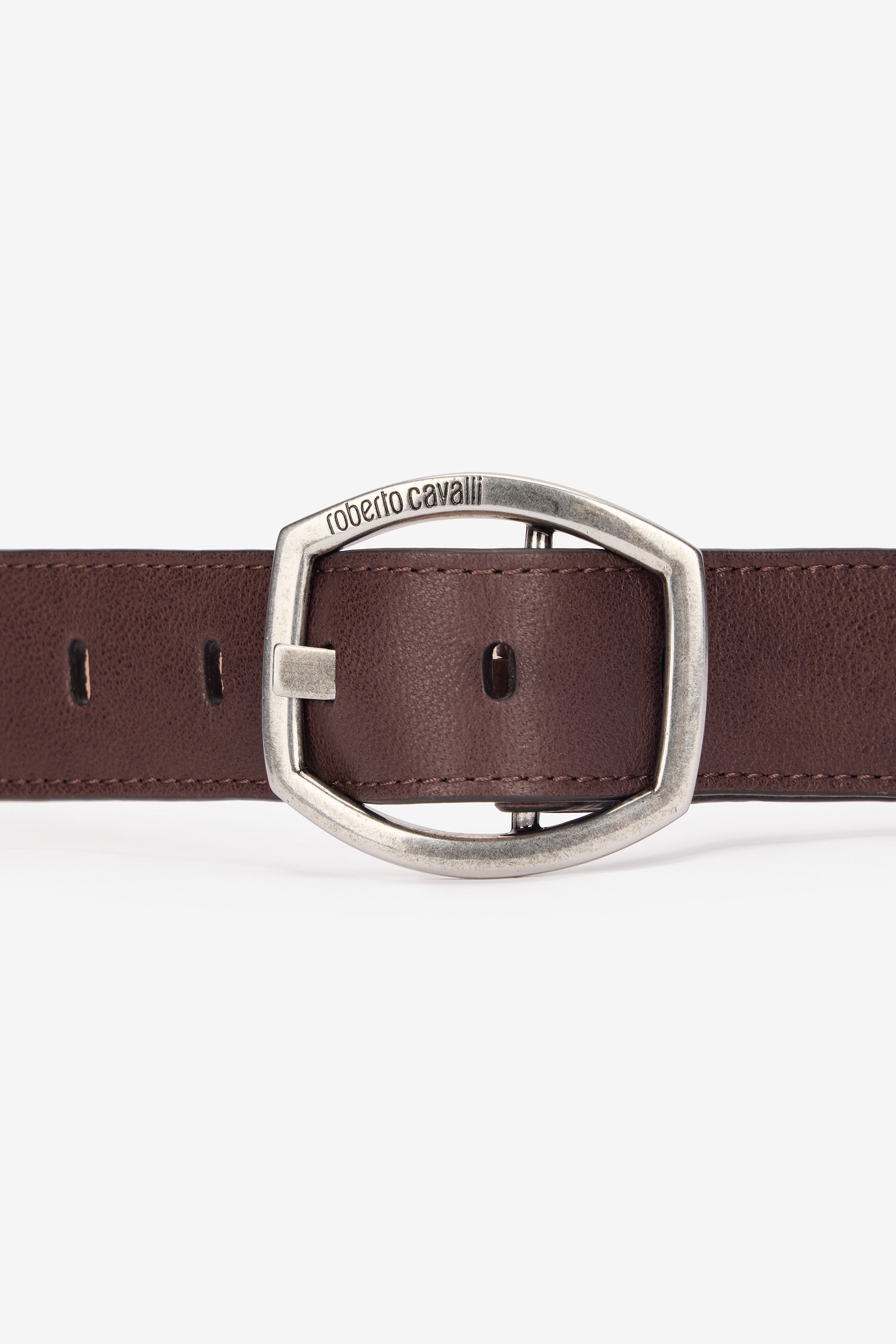 Belt With Decorations And Branded Buckle