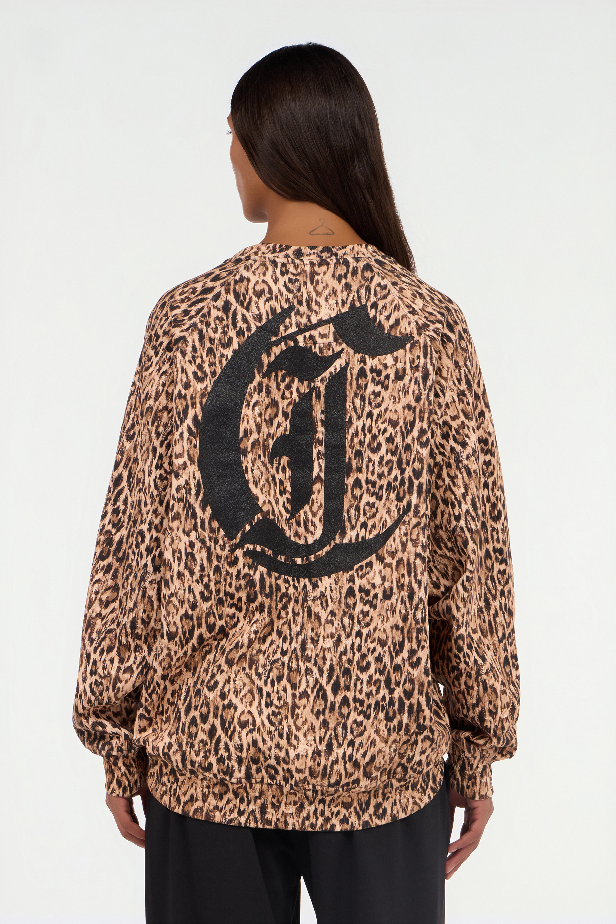 Roberto Cavalli Leopard Print Sweatshirt In Brown