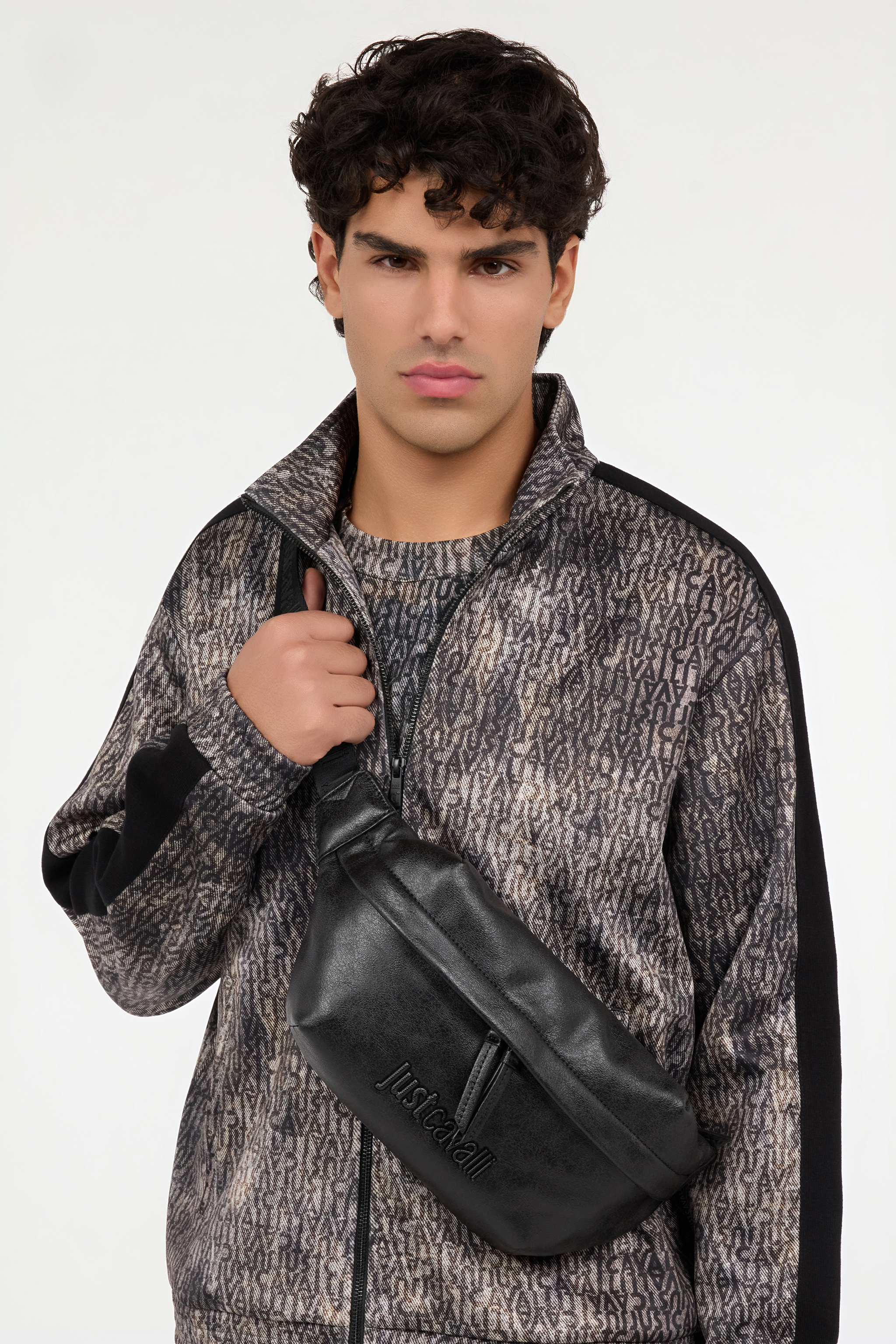 Hammered Effect Belt Bag With Logo