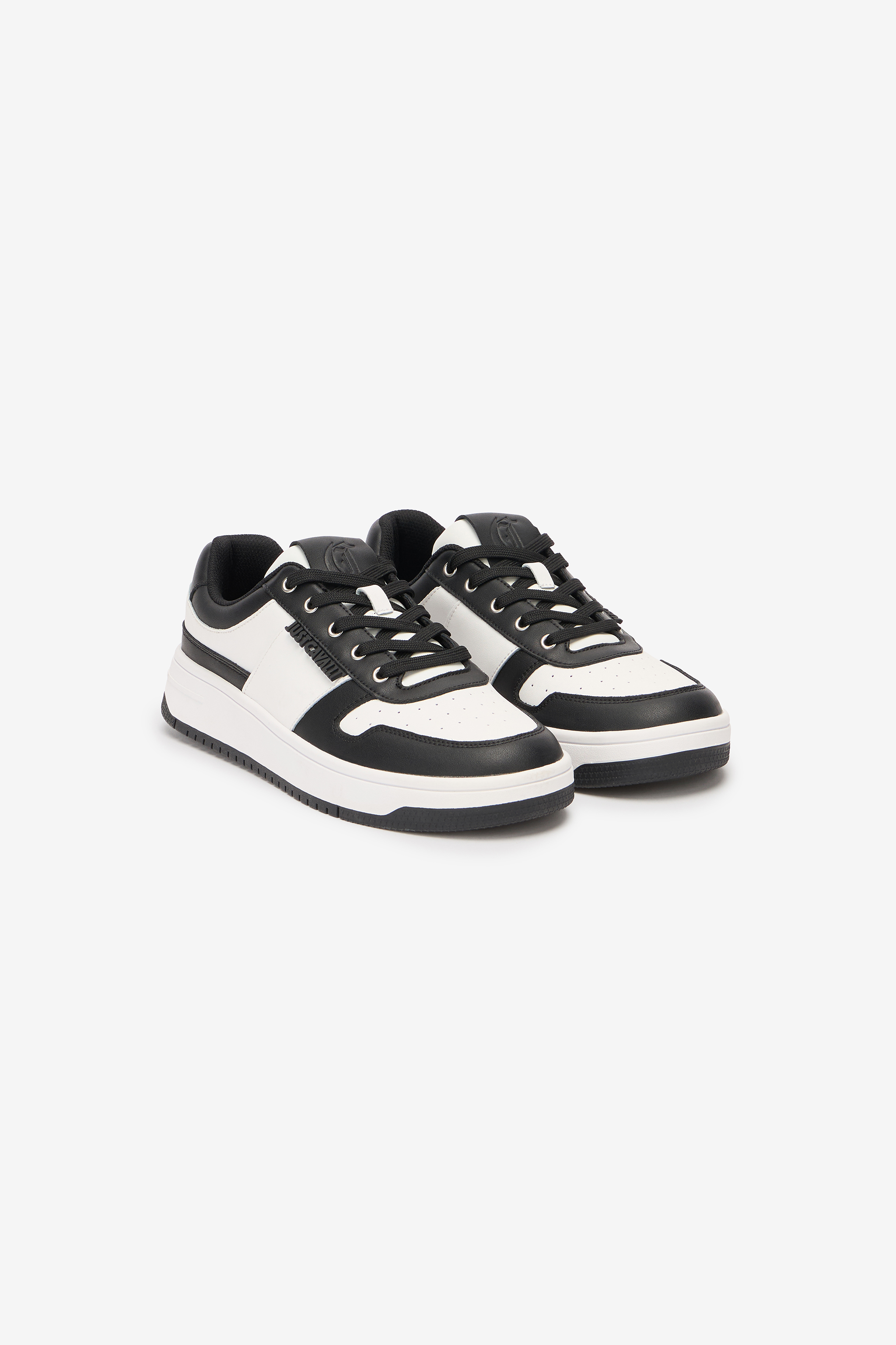 Roberto Cavalli Uomo Nero/Bianco Sneakers Con Logo - Scarpe 43 - Immagine 1