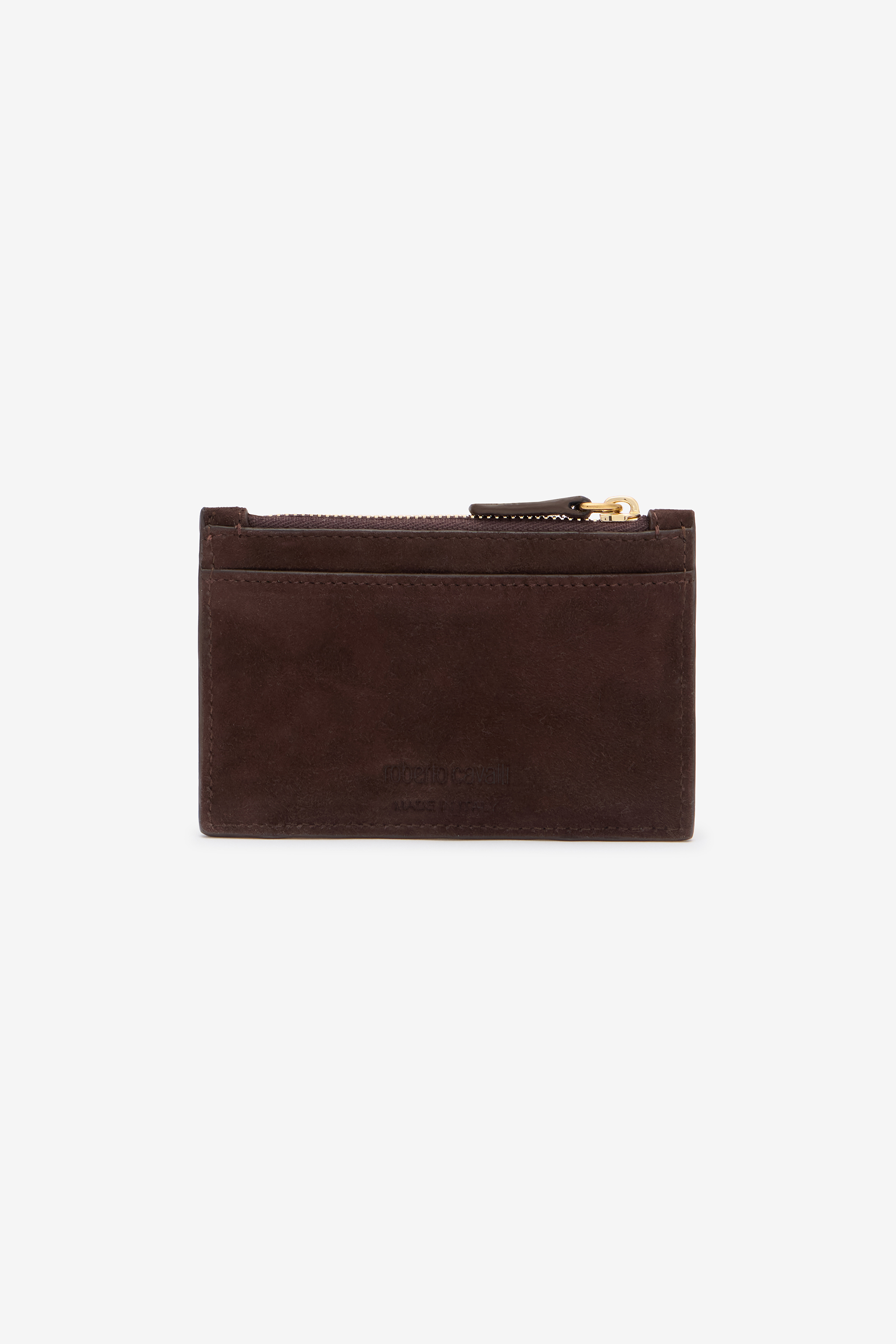 Roberto Cavalli Suede Purse In Brown