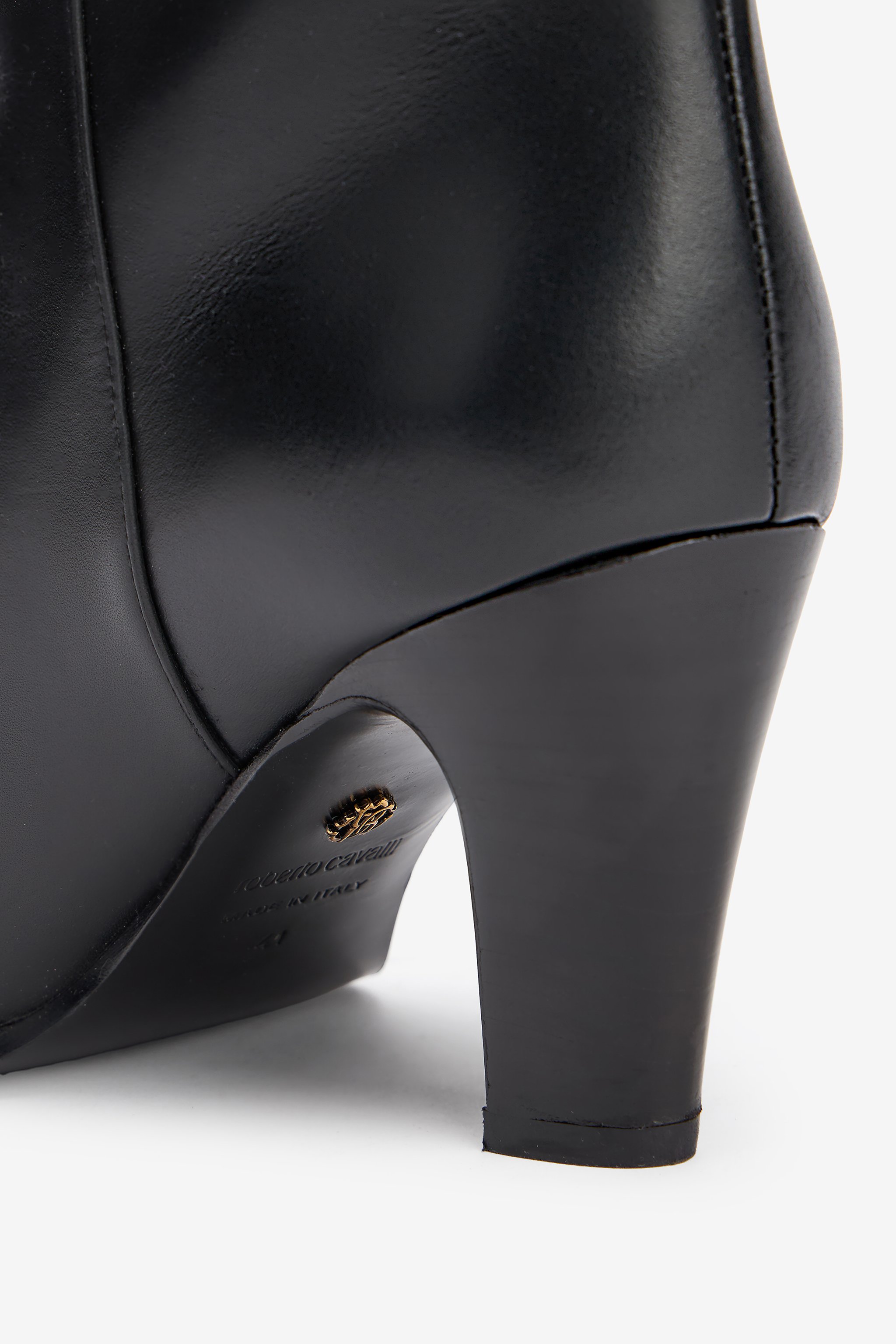 Leather Boots With Mirror Snake Monogram