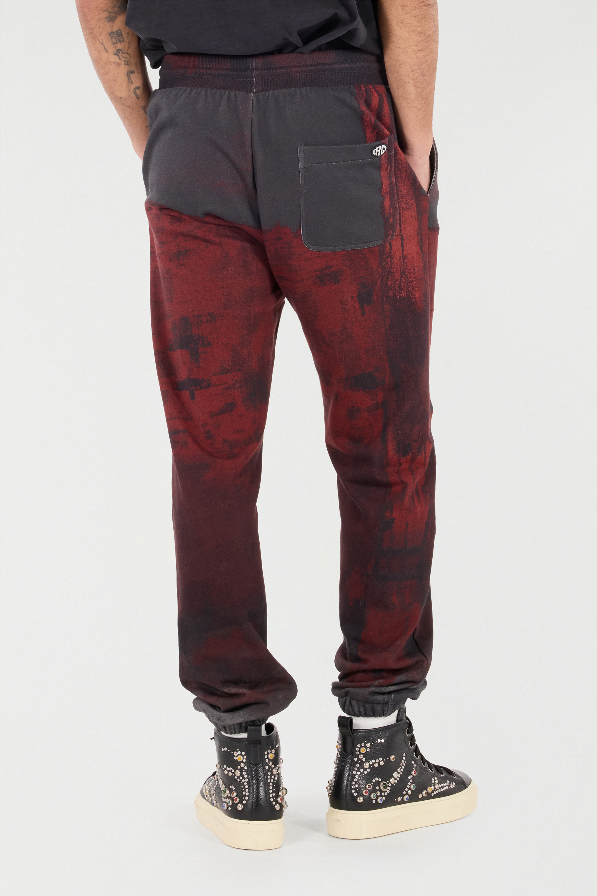 Roberto Cavalli Cotton Pants With Drawstring And Fang In Multi