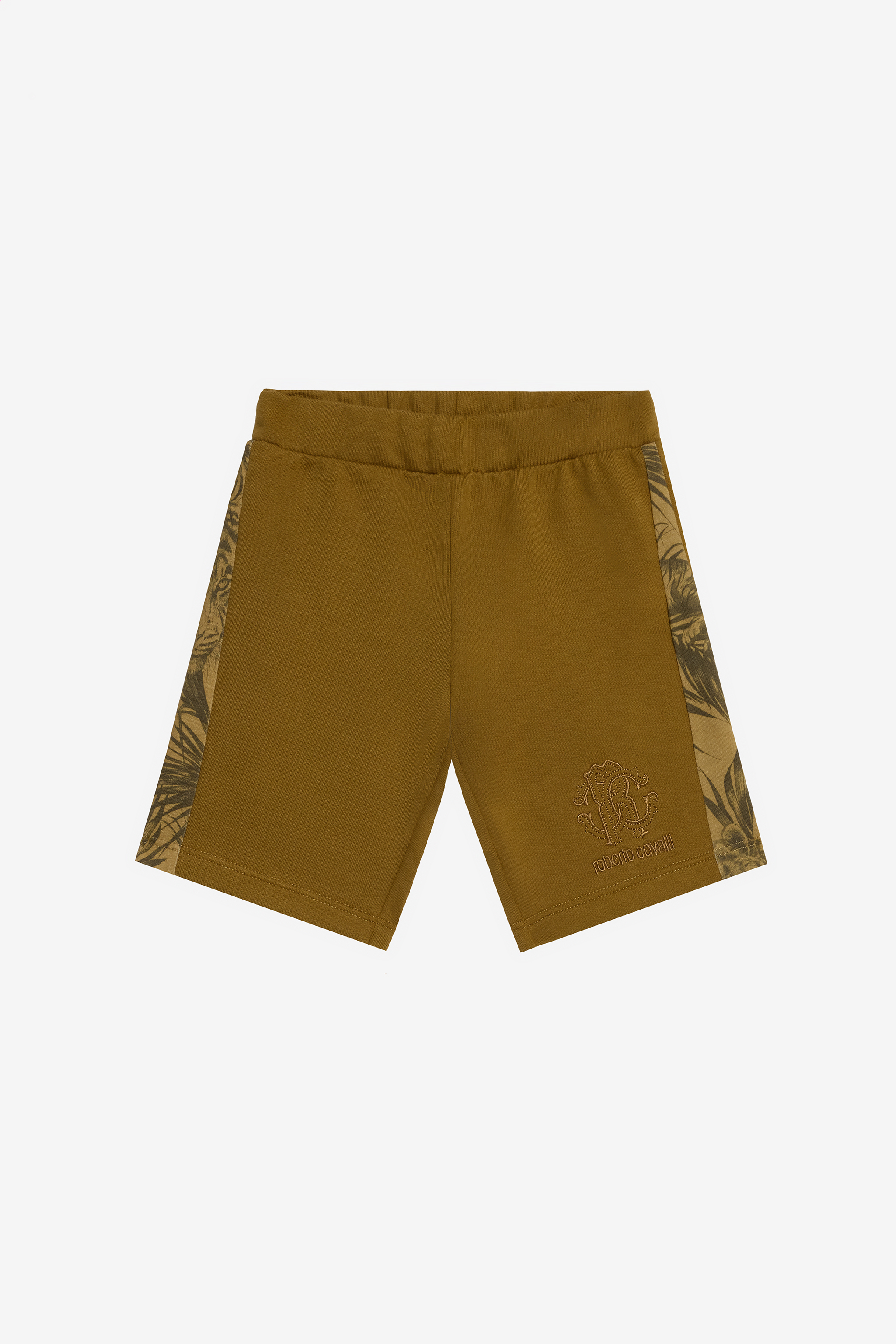 Roberto Cavalli Boys Light/Brown Shorts With Monogram Rc - Ready To Wear