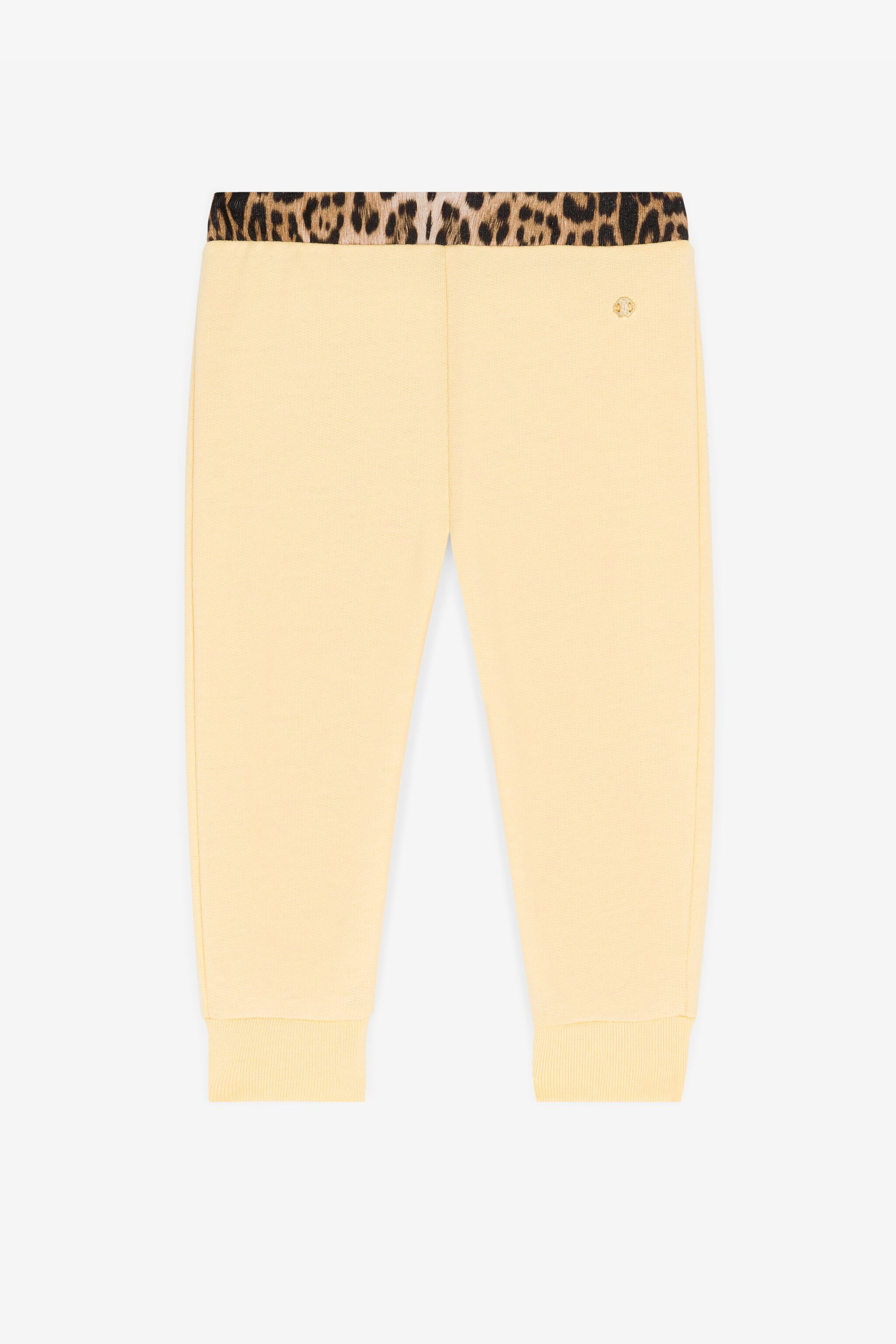 Roberto Cavalli Girls Yellow Rc Monogram-Embroidered Cotton Track Pants - Ready To Wear